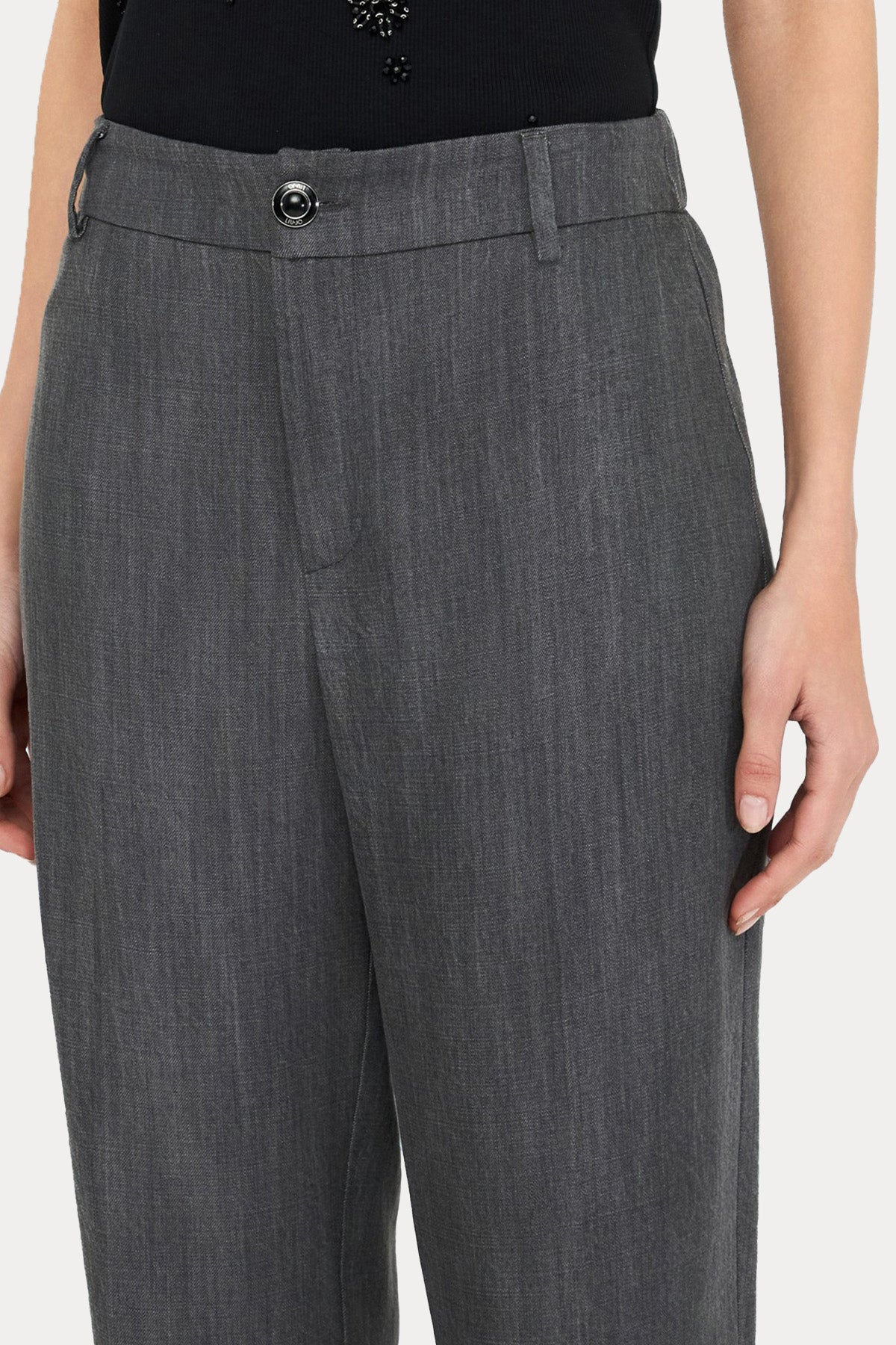 Liu Jo Slim Fit Yüksek Bel Yandan Cepli Pantolon-Pantolon-Libas