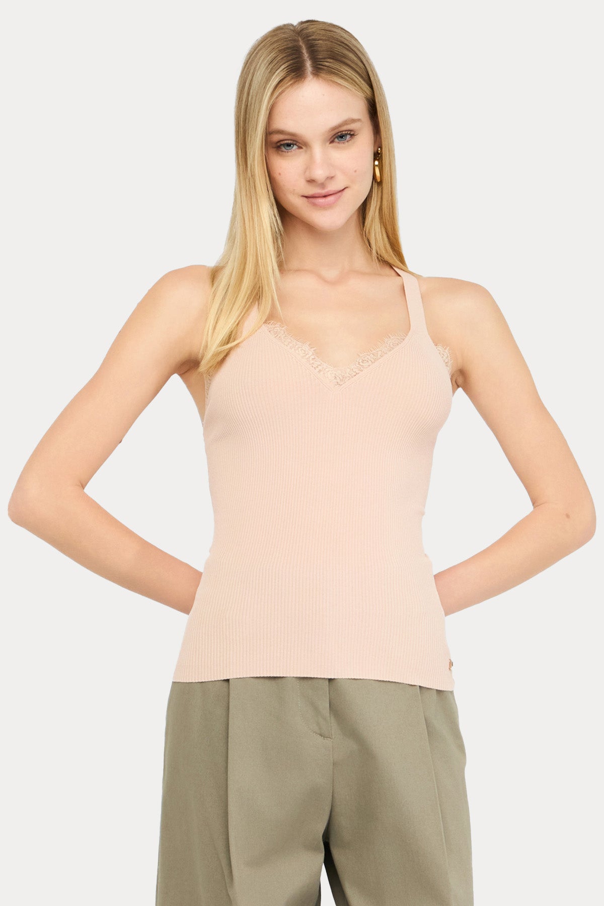 Liu Jo Slim Fit Dantel Detaylı Bluz