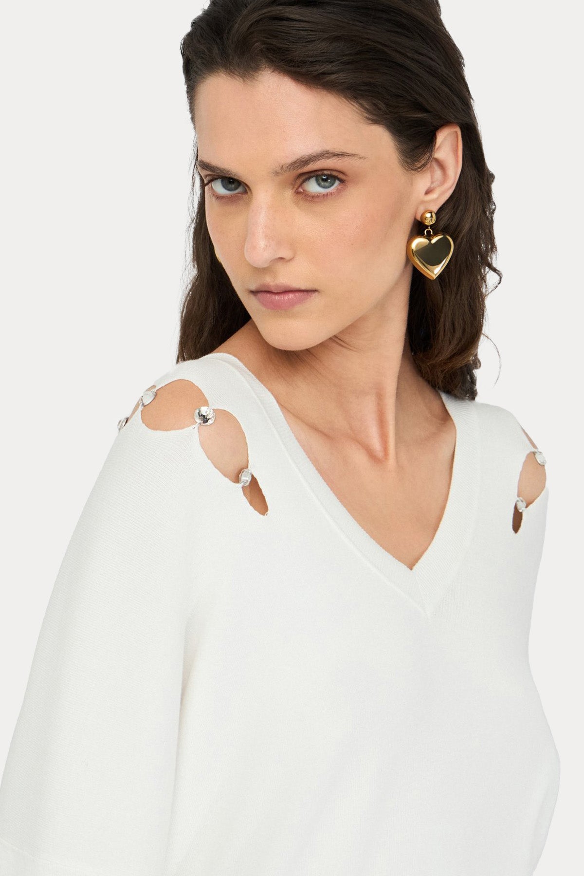 Liu Jo Relaxed Fit İnce Örgü V Yaka Triko