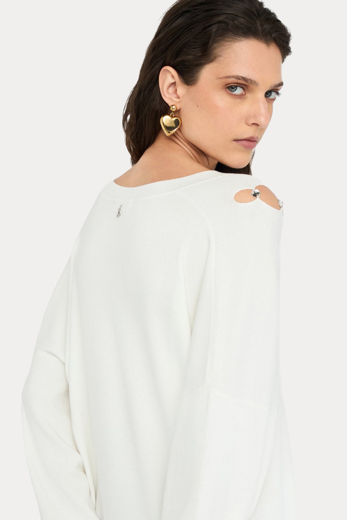 Liu Jo Relaxed Fit İnce Örgü V Yaka Triko