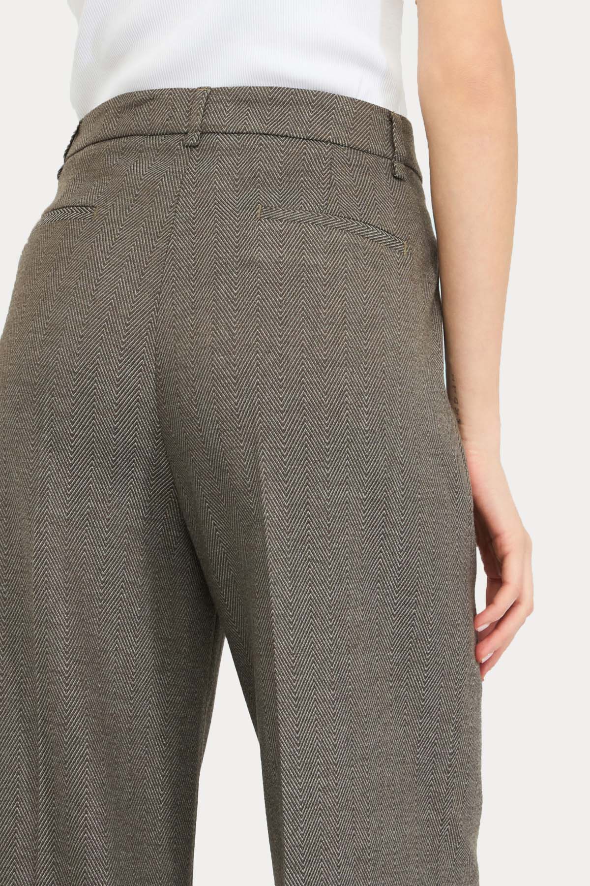 Liu Jo Straight Fit Yandan Cepli Yüksek Bel Pantolon