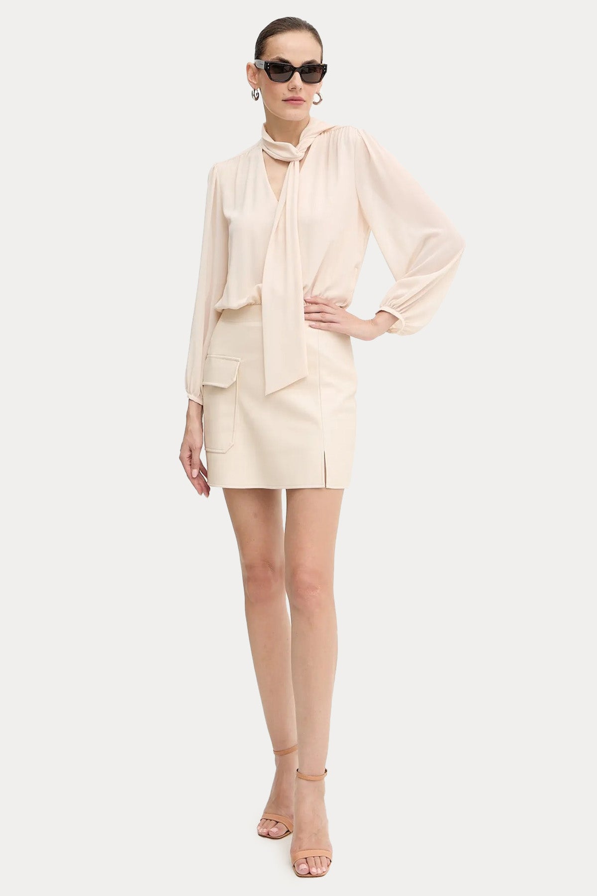 Liu Jo Fular Yakalı Mini Elbise