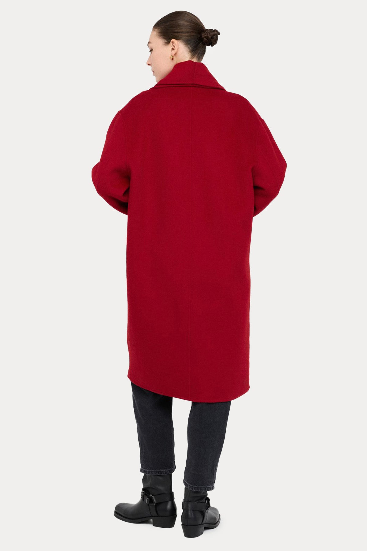 Liu Jo Kruvaze Atkılı Yün Palto