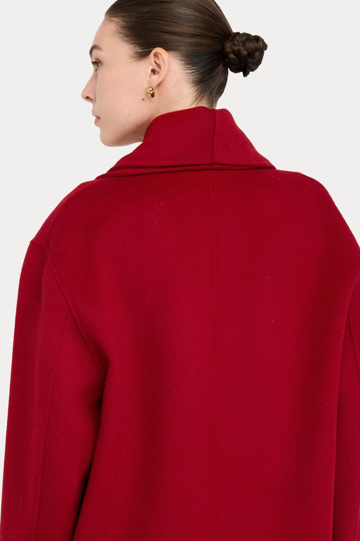 Liu Jo Kruvaze Atkılı Yün Palto