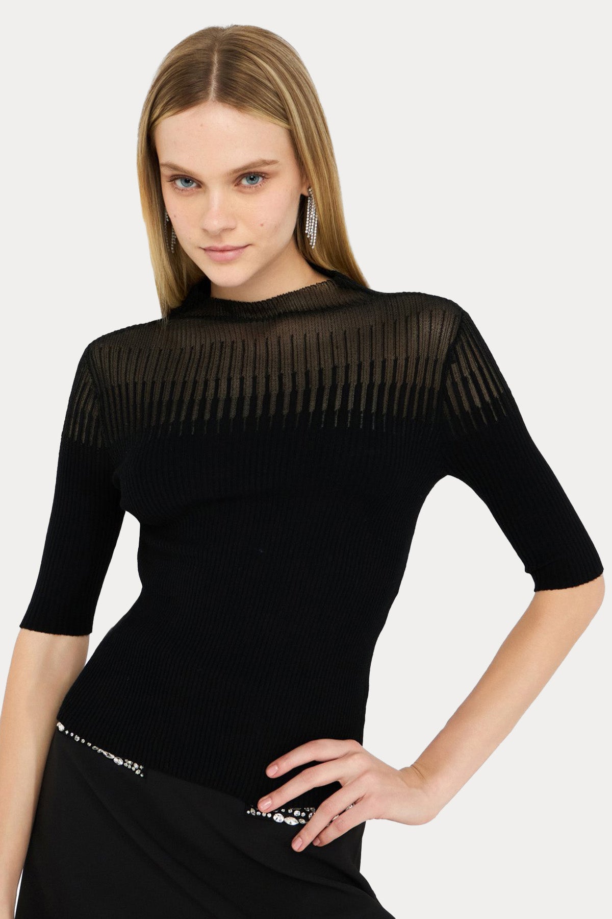 Liu Jo Slim Fit Fitilli İnce Örgü Triko