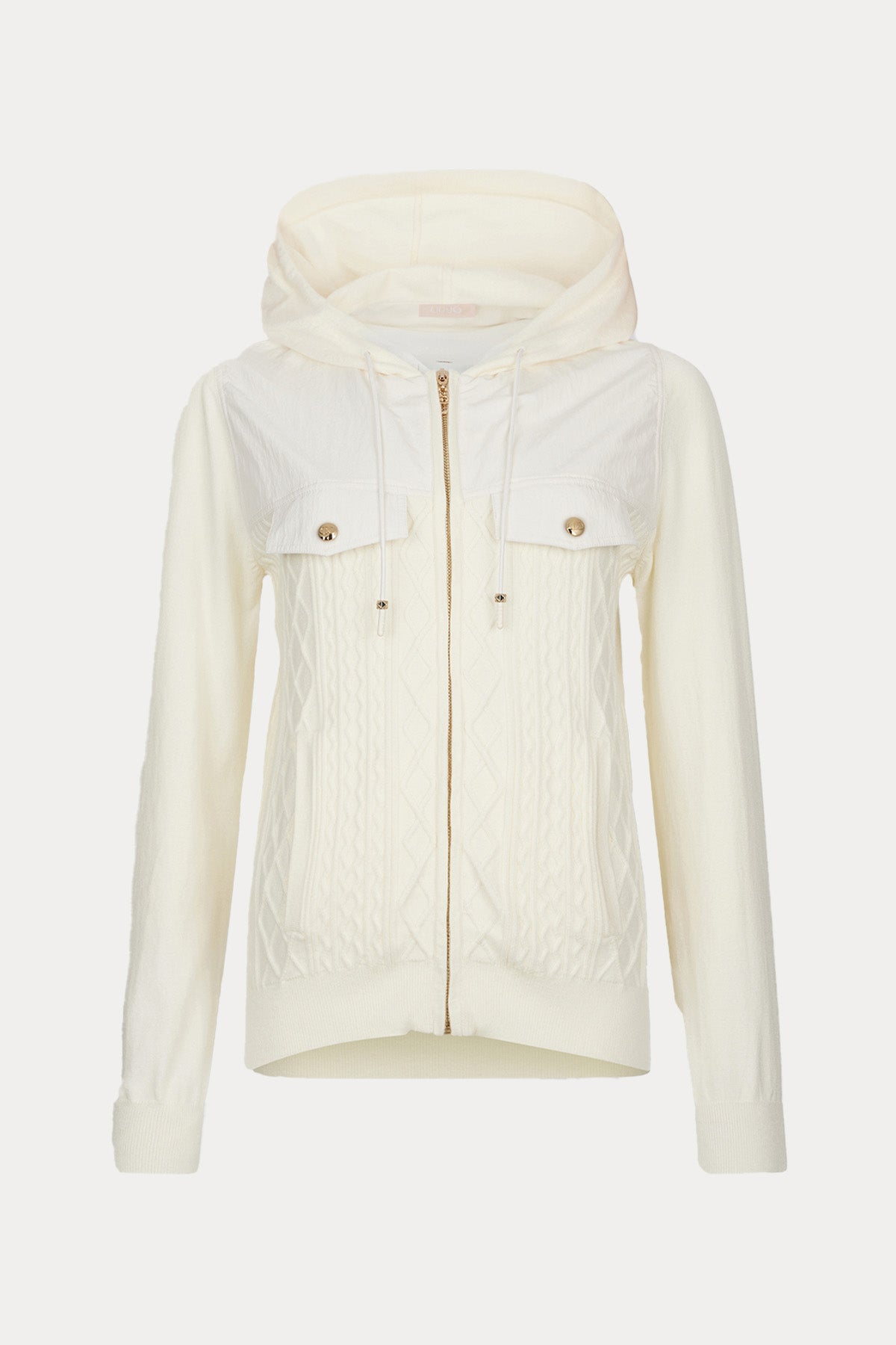 Liu Jo Kapüşonlu Örgü Triko Ceket