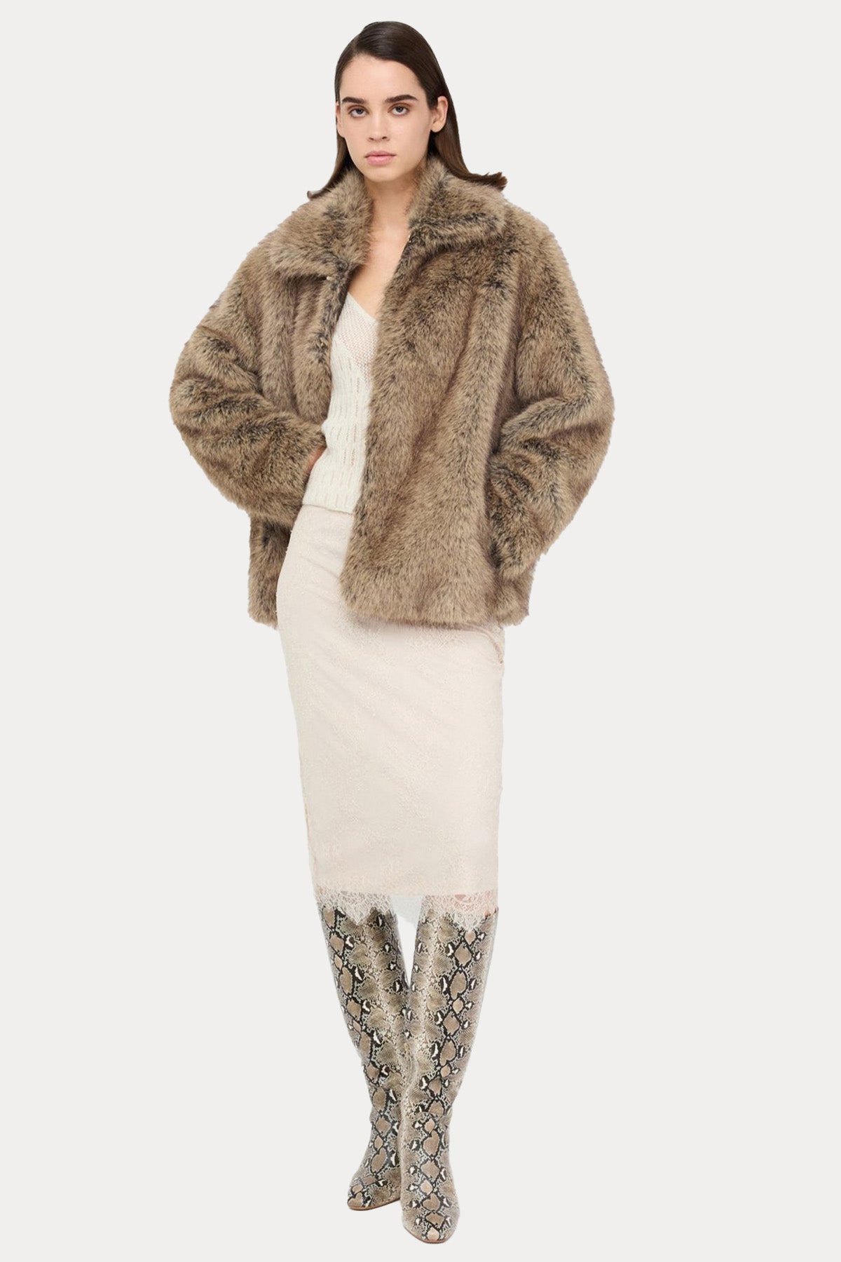 Liu Jo Regular Fit Peluş Ceket