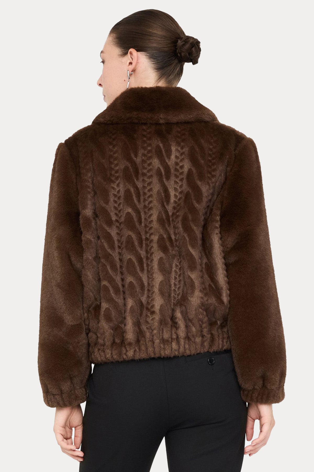 Liu Jo Comfort Fit Örgü Peluş Bomber Ceket