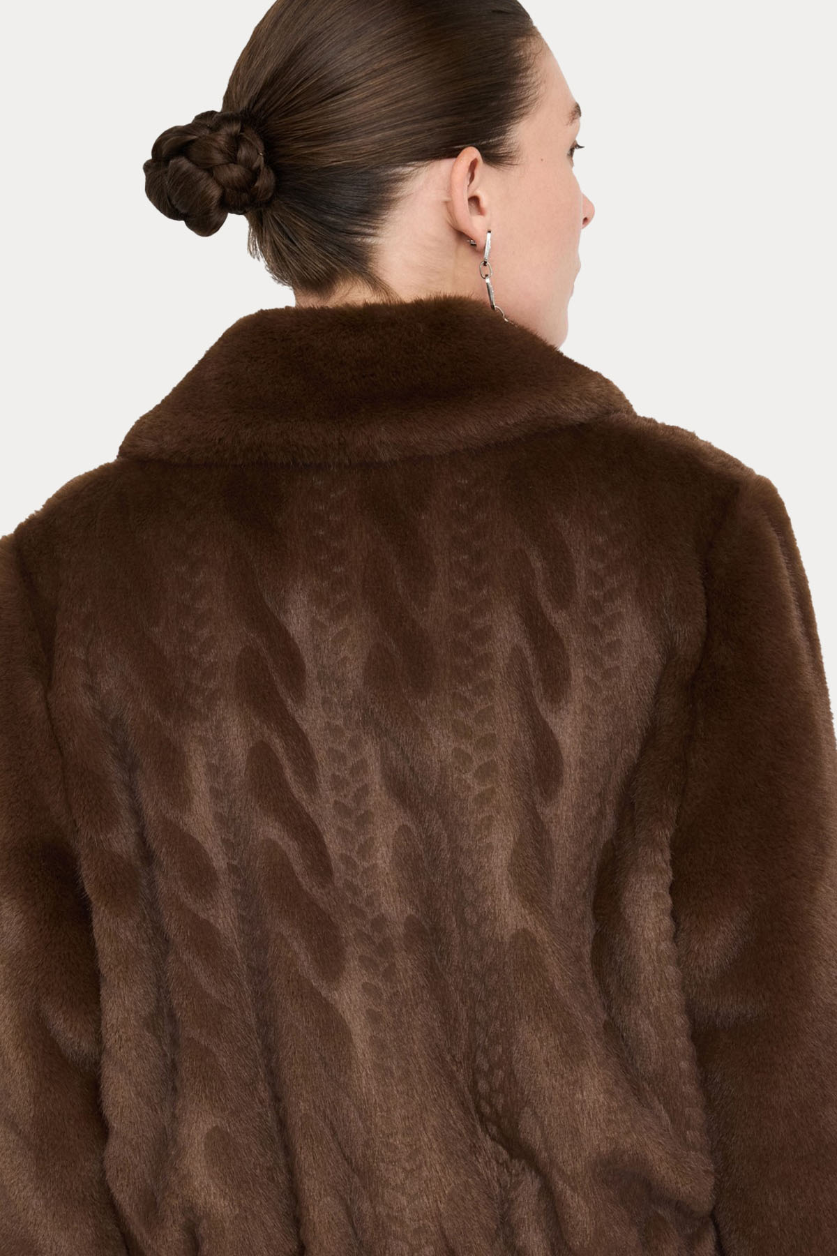 Liu Jo Comfort Fit Örgü Peluş Bomber Ceket