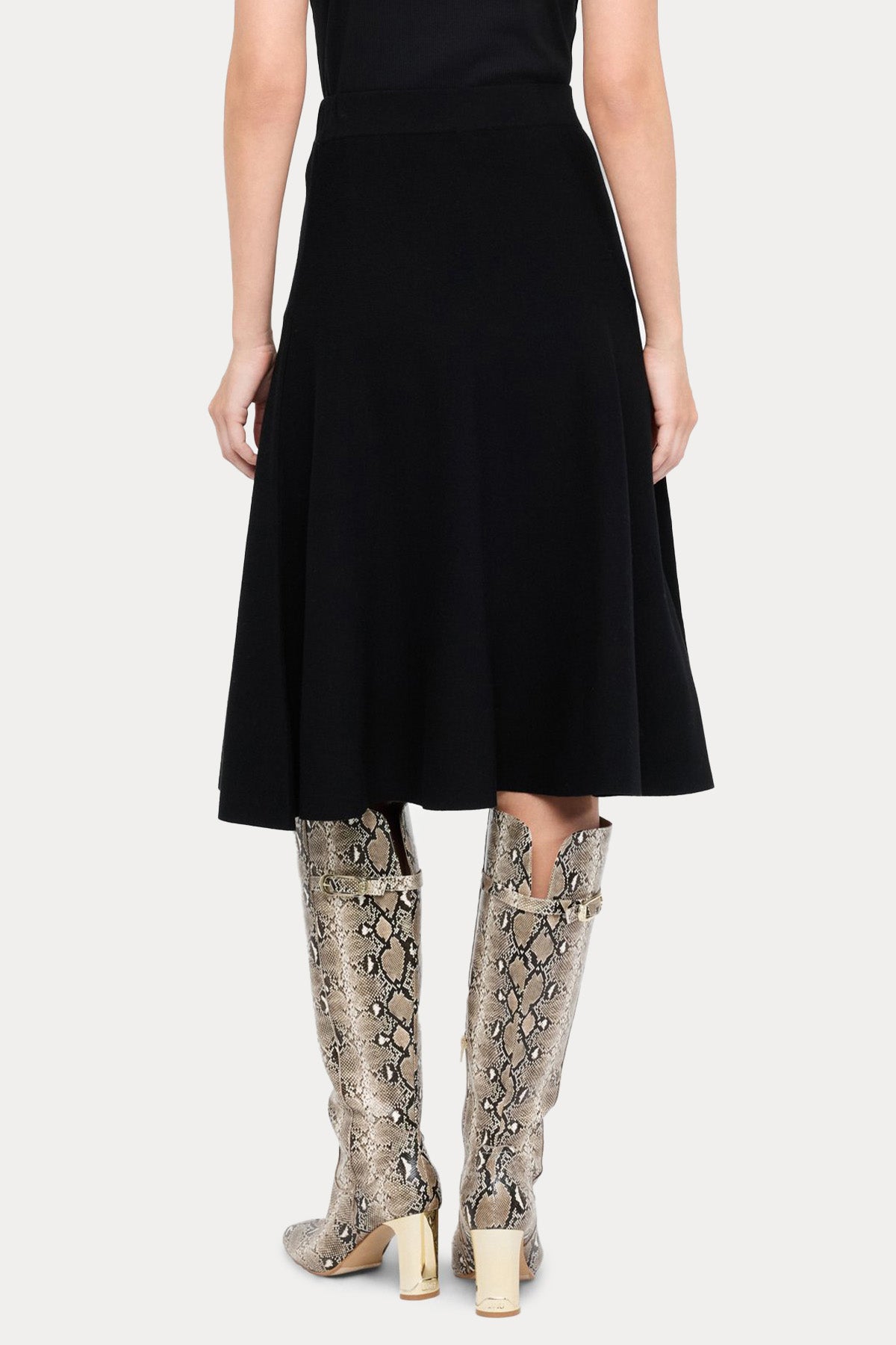 Liu Jo Beli Lastikli Örgü Kloş Midi Etek