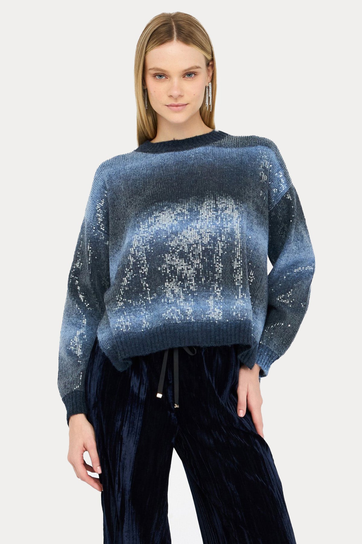 Liu Jo Comfort Fit Payetli Örgü Yün Triko