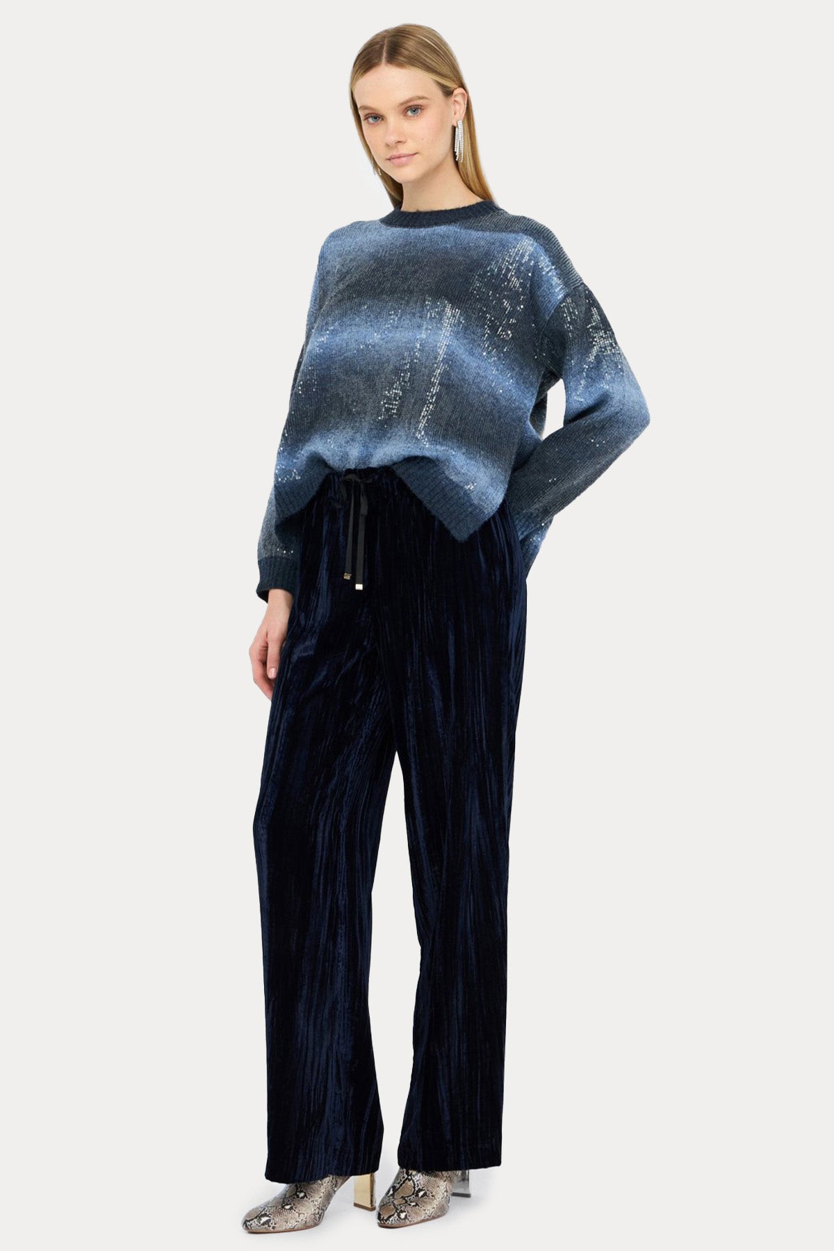 Liu Jo Comfort Fit Payetli Örgü Yün Triko