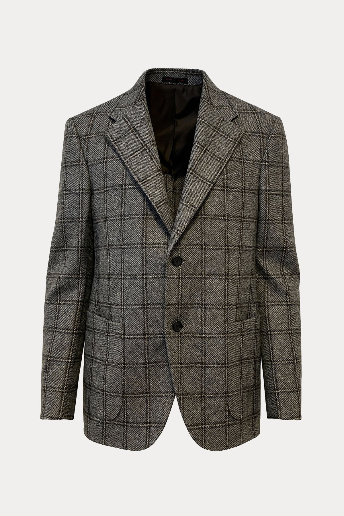 The Gigi Ekose Desenli Yün Blazer Ceket