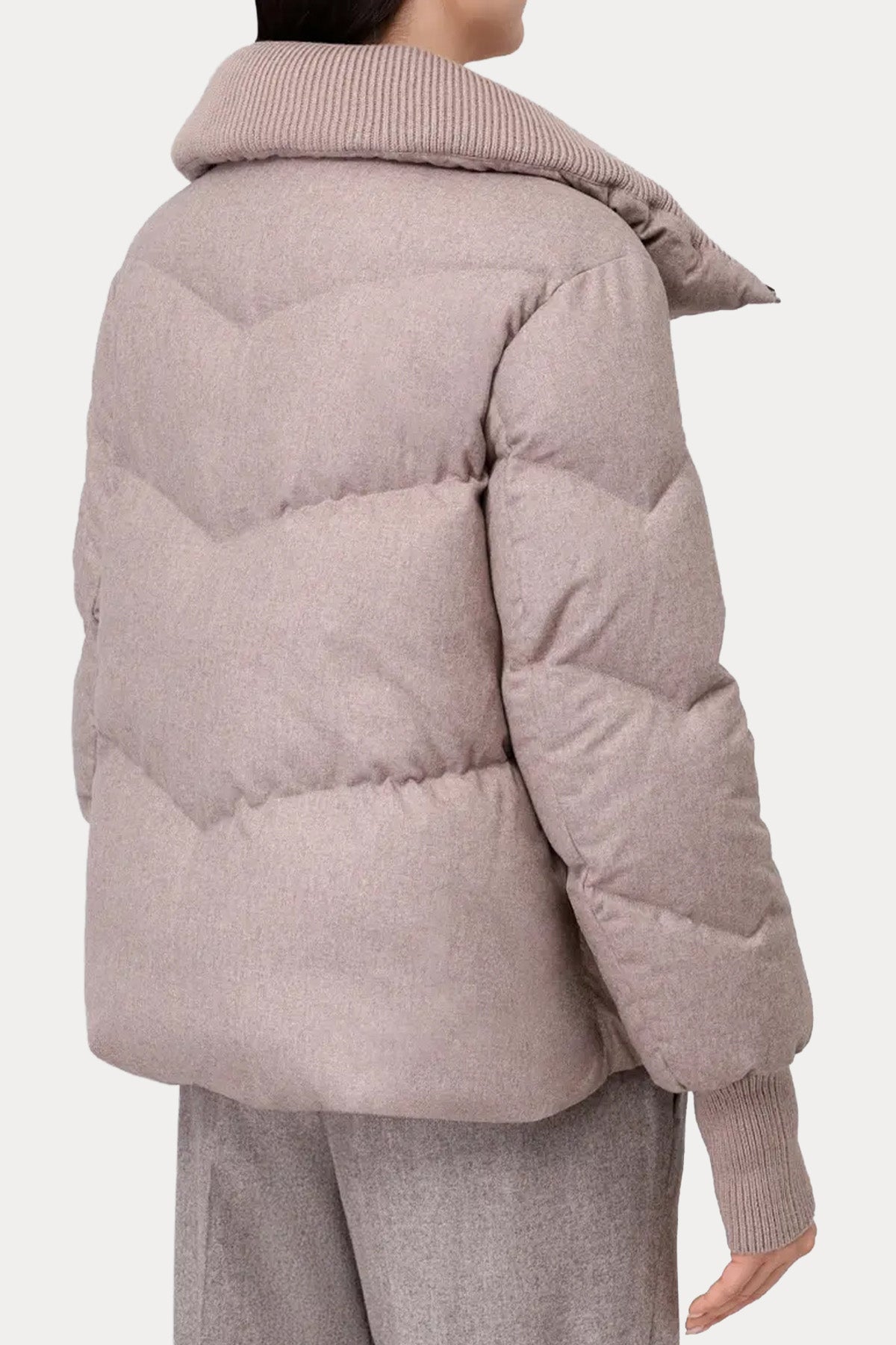 Hetrego Ratufa Relaxed Fit Kaşmir Puffer Mont