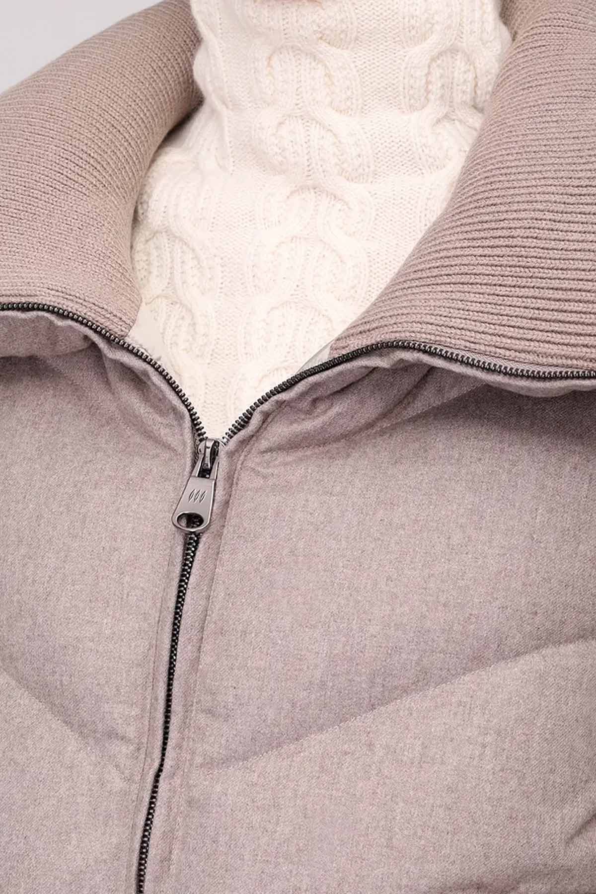 Hetrego Ratufa Relaxed Fit Kaşmir Puffer Mont