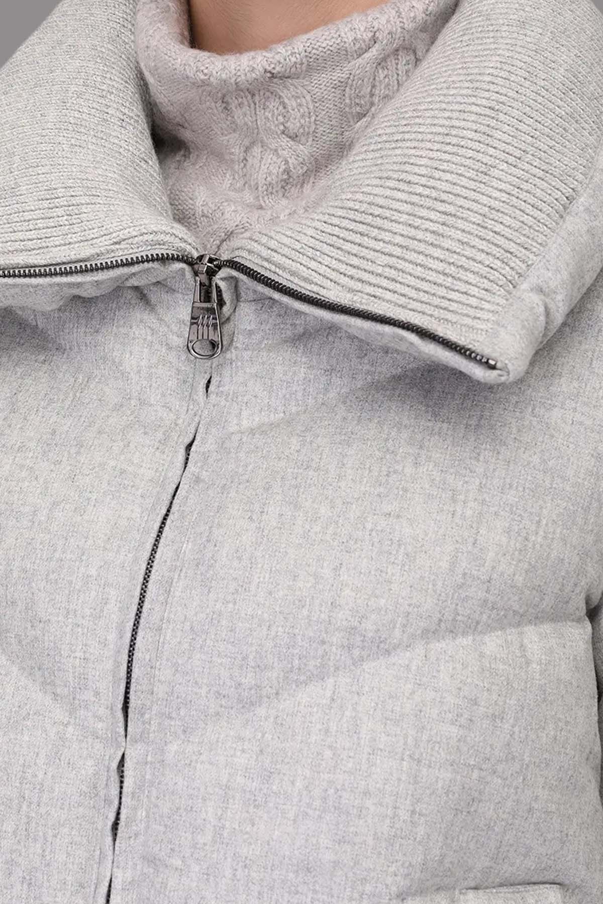 Hetrego Ratufa Relaxed Fit Kaşmir Puffer Mont