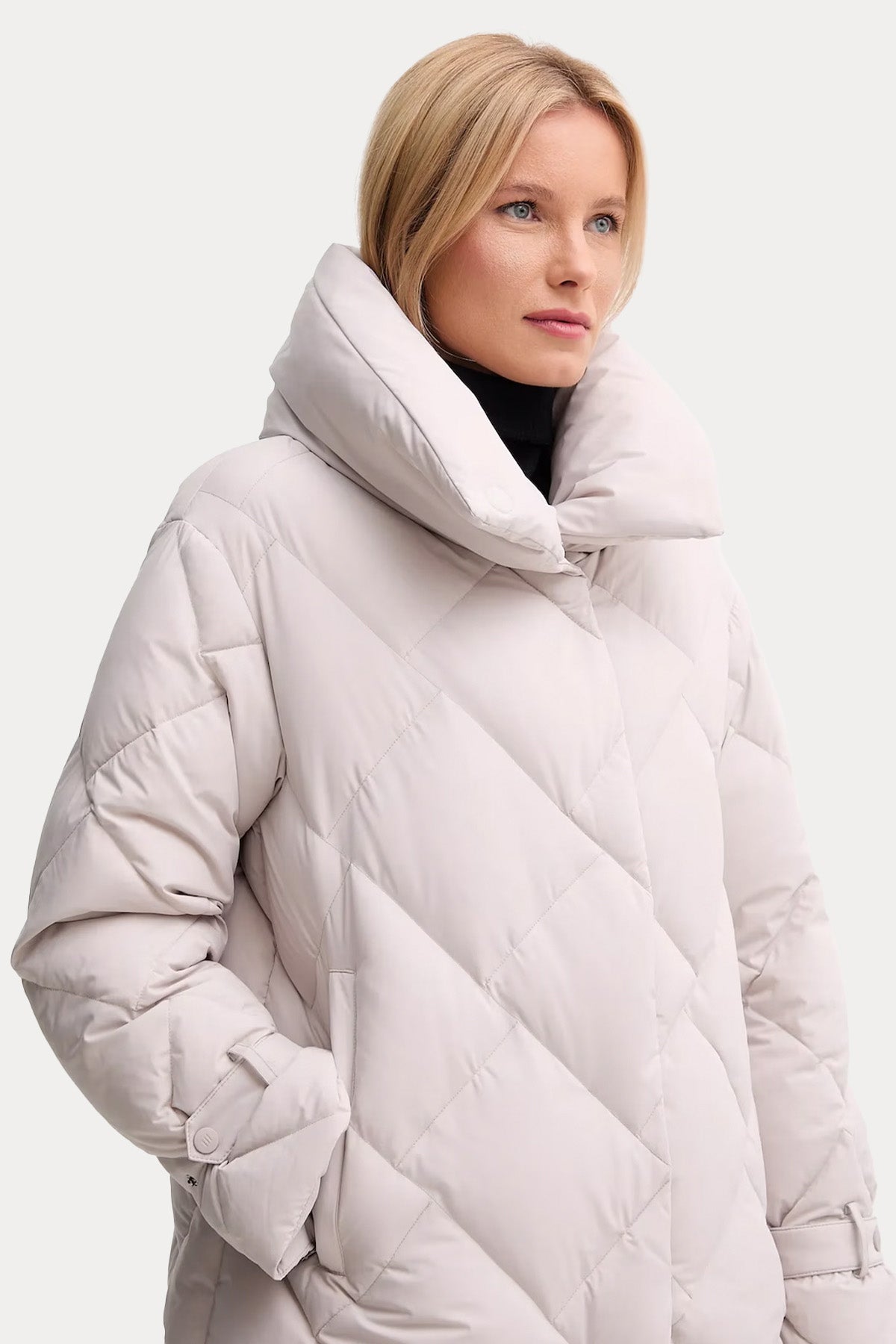 Hetrego Quenby Dik Yaka Kemerli Puffer Mont