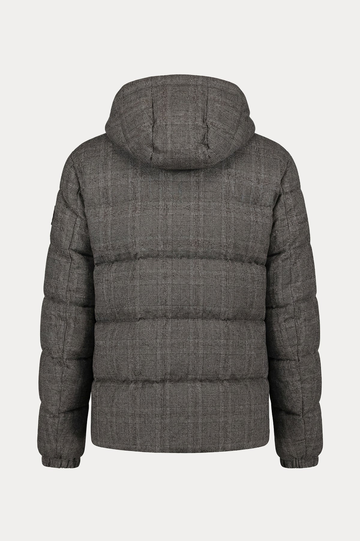 Hetrego Kirill Ekose Desen Kapüşonlu Yün Puffer Mont