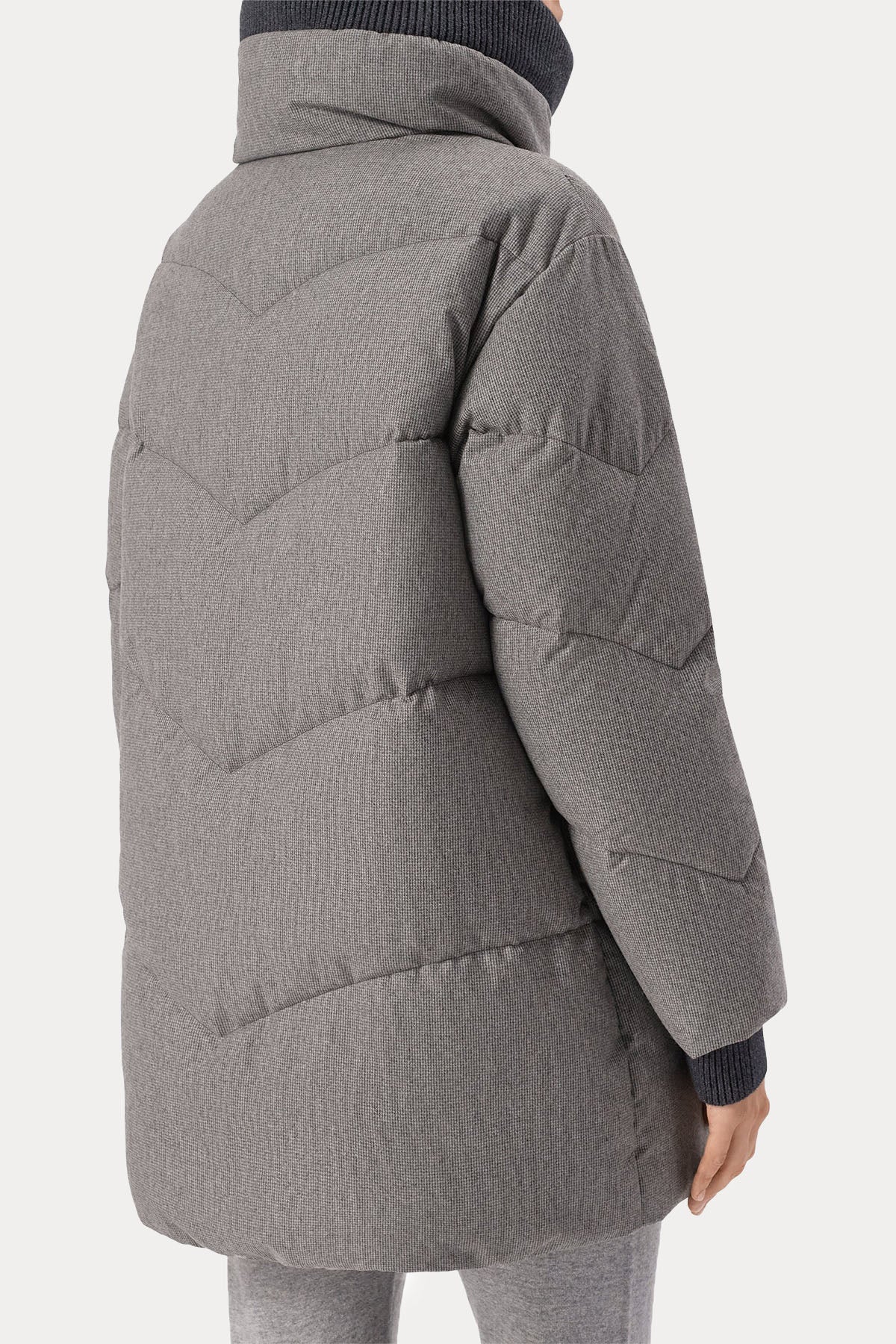 Hetrego Zebu Relaxed Fit Kaşmir Puffer Mont