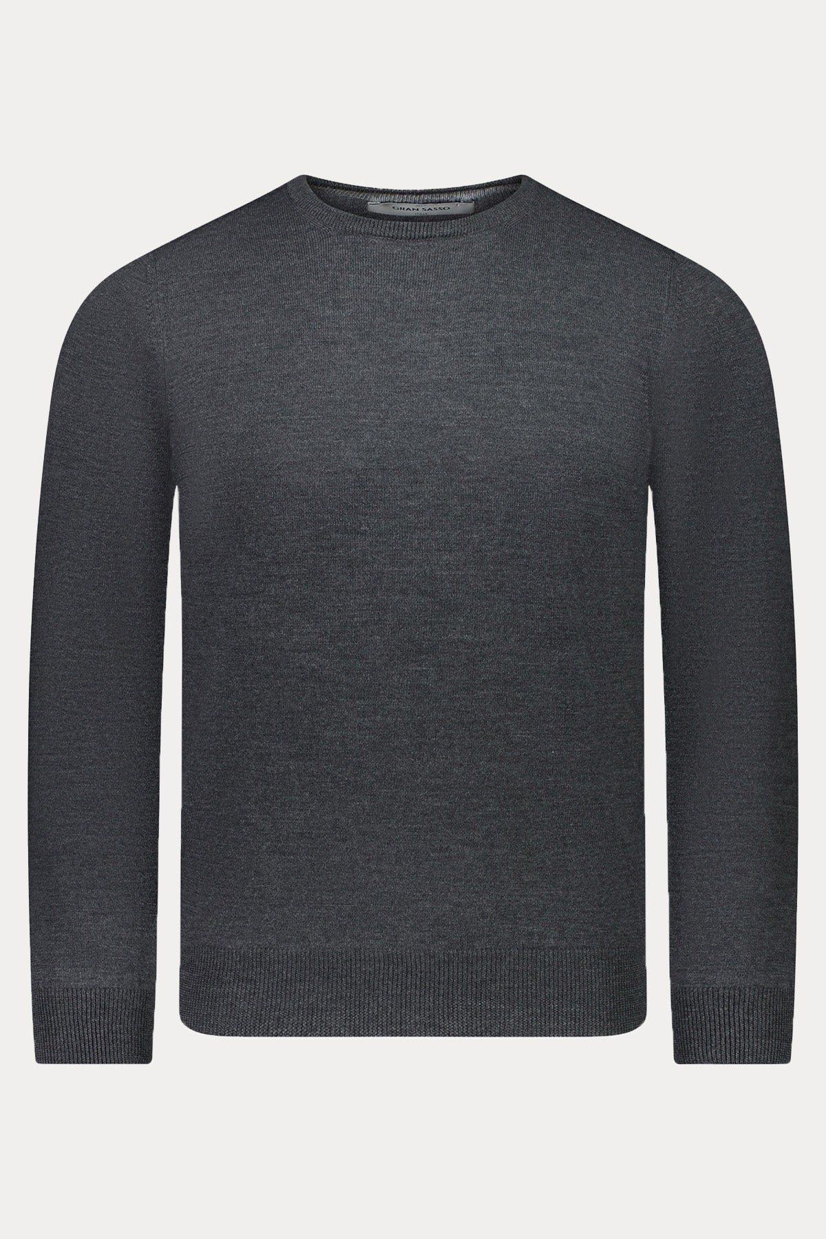 Gran Sasso Yuvarlak Yaka İnce Örgü Yün Triko