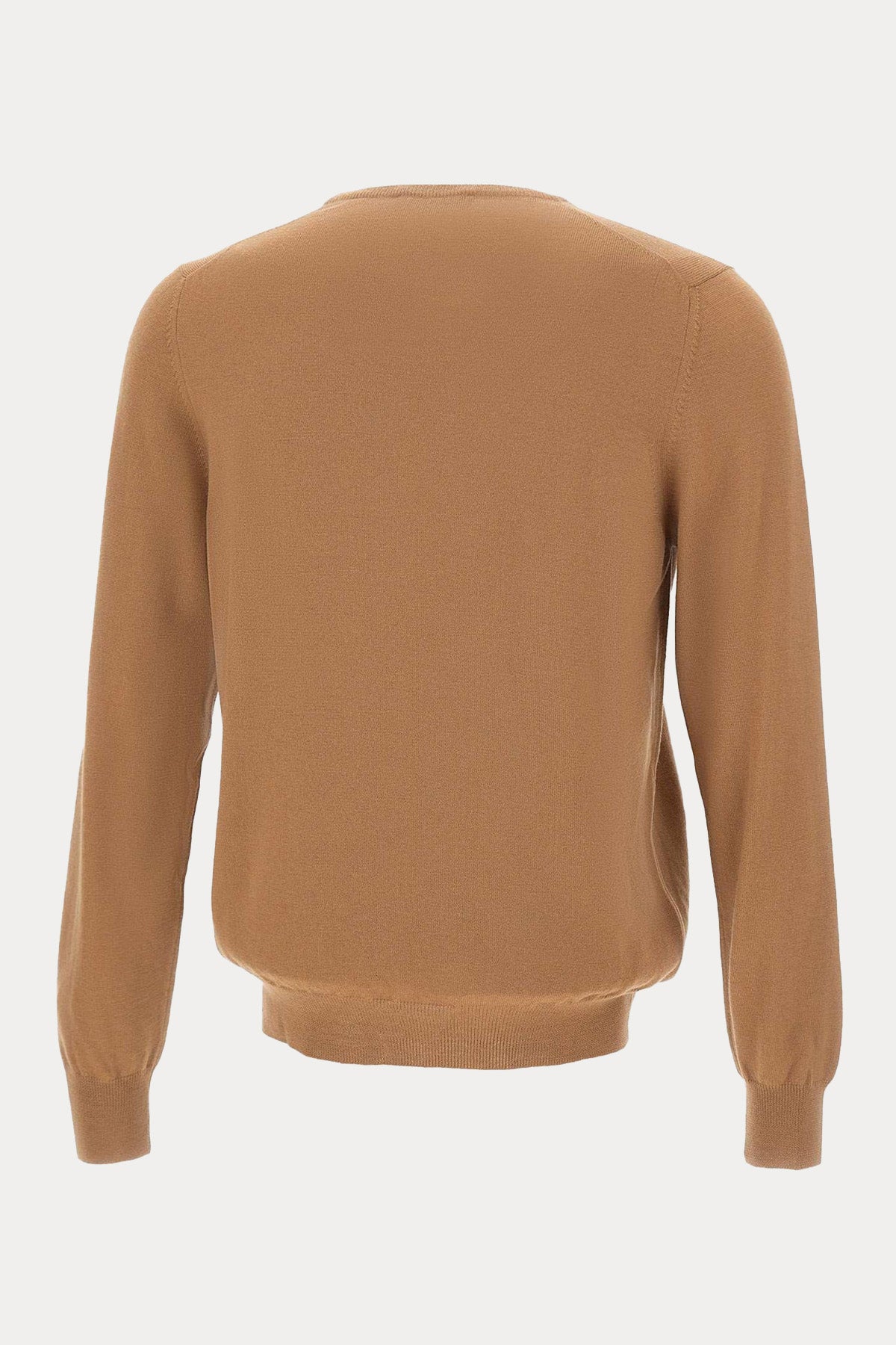 Gran Sasso Yuvarlak Yaka İnce Örgü Yün Triko