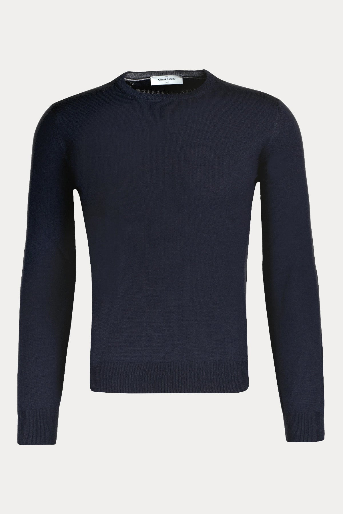 Gran Sasso Yuvarlak Yaka İnce Örgü Yün Triko