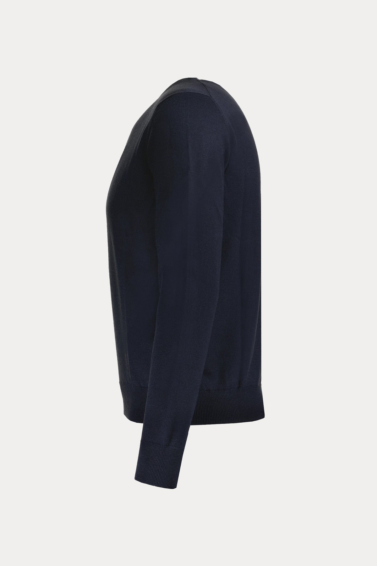 Gran Sasso Yuvarlak Yaka İnce Örgü Yün Triko