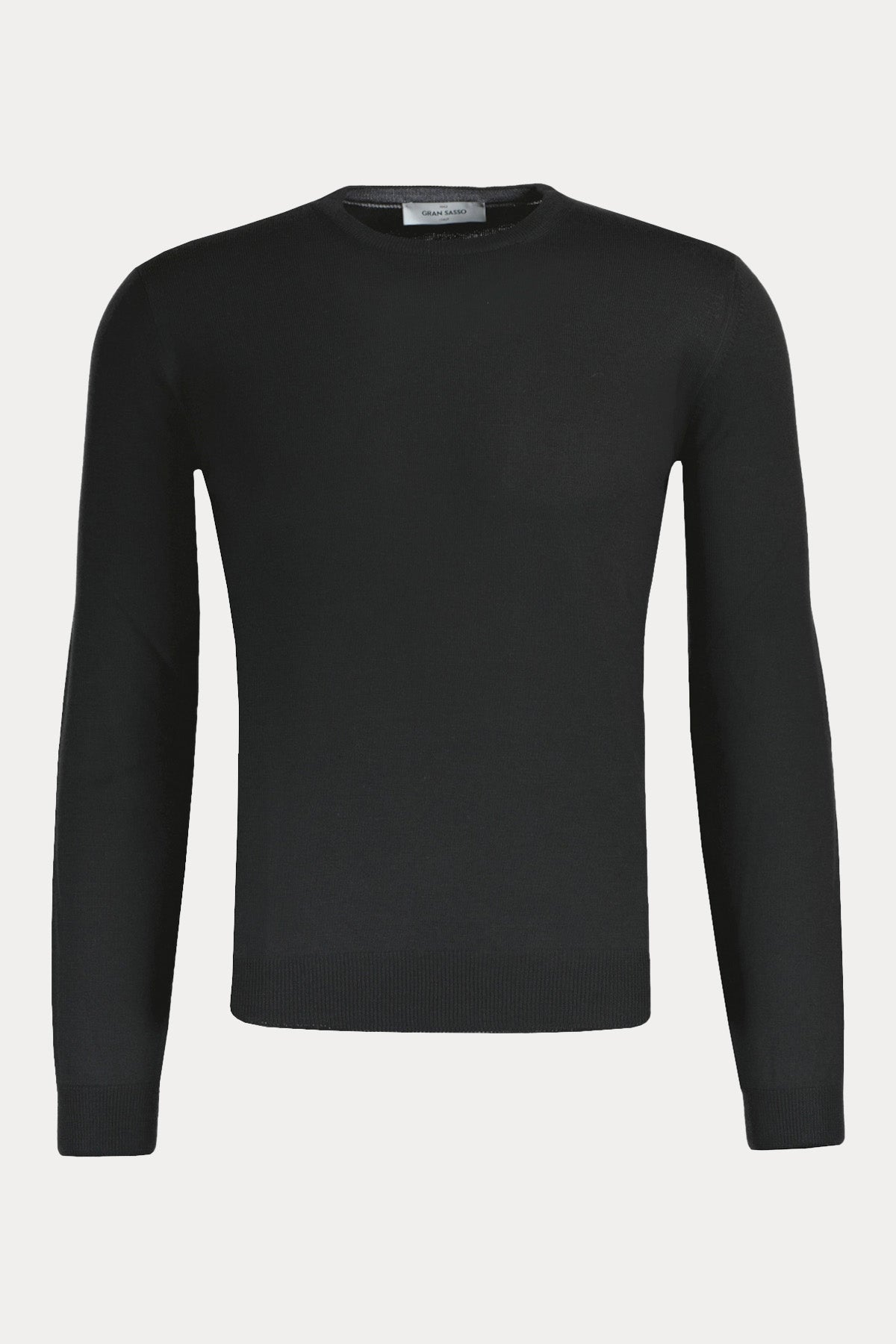 Gran Sasso Yuvarlak Yaka İnce Örgü Yün Triko
