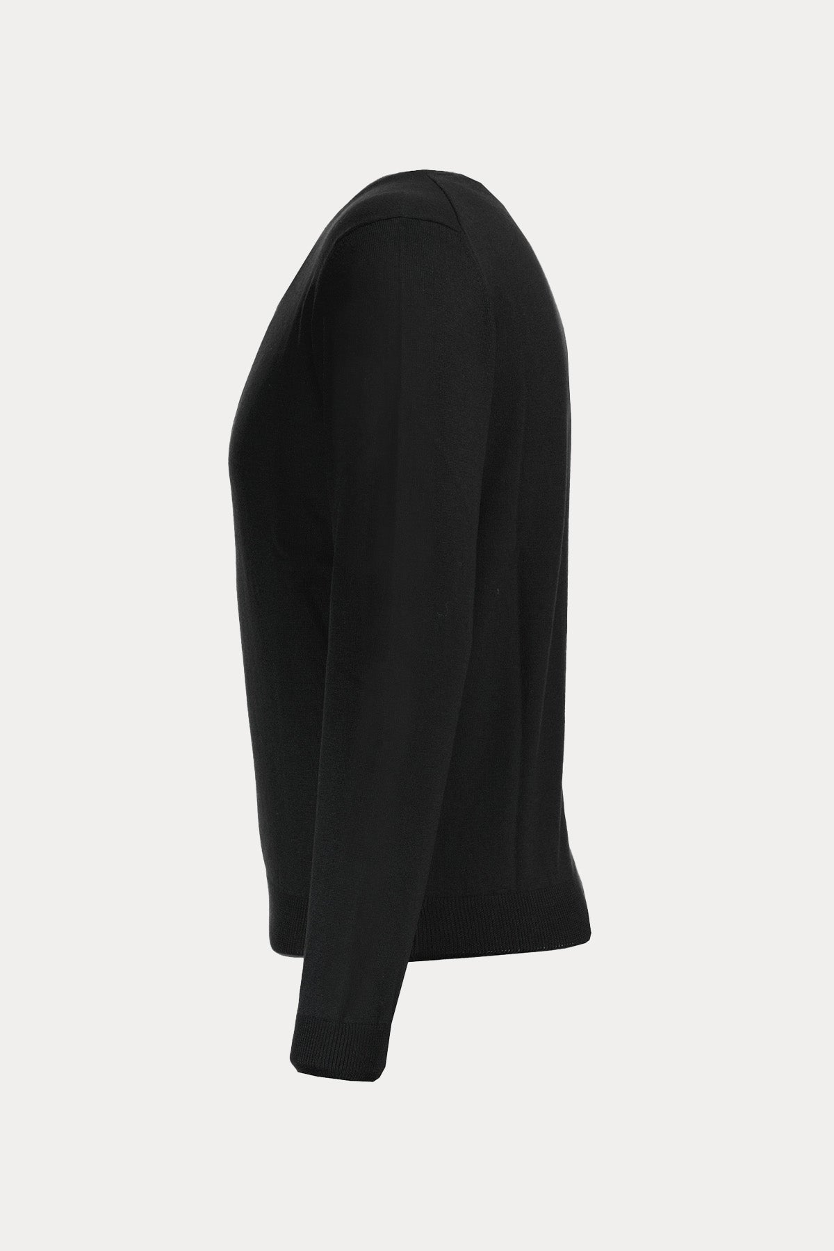 Gran Sasso Yuvarlak Yaka İnce Örgü Yün Triko