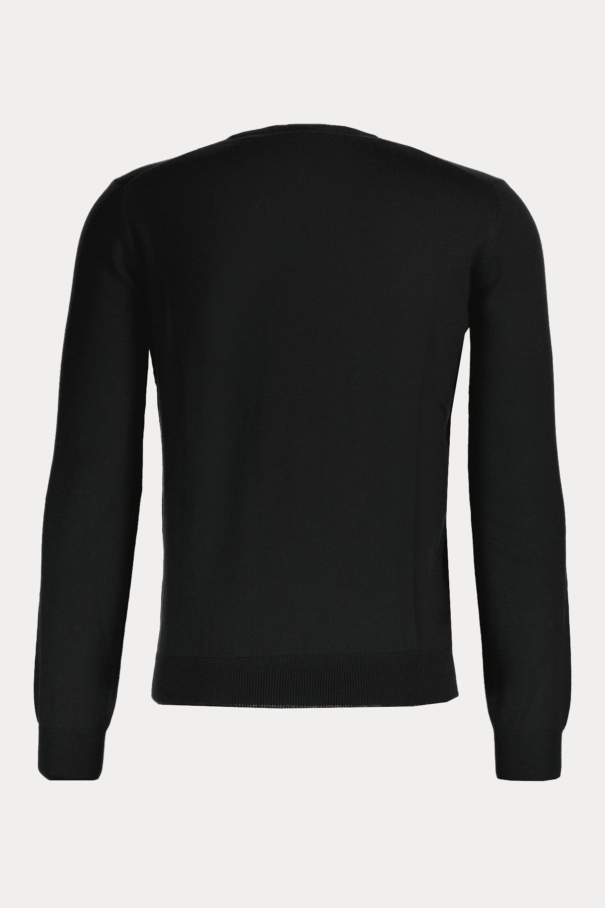 Gran Sasso Yuvarlak Yaka İnce Örgü Yün Triko