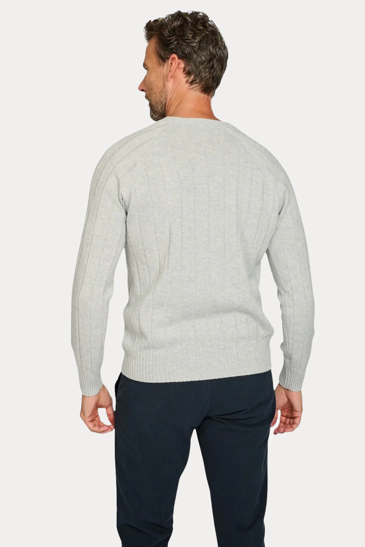 Gran Sasso Yuvarlak Yaka Örgü Kaşmir Yün Triko