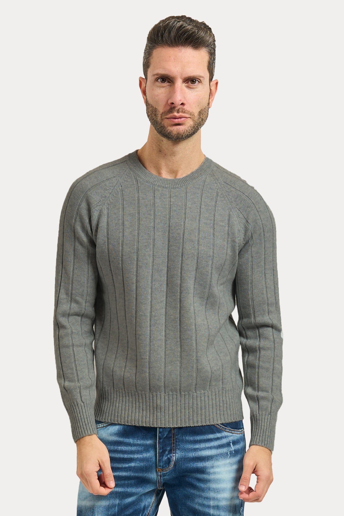 Gran Sasso Yuvarlak Yaka Örgü Kaşmir Yün Triko