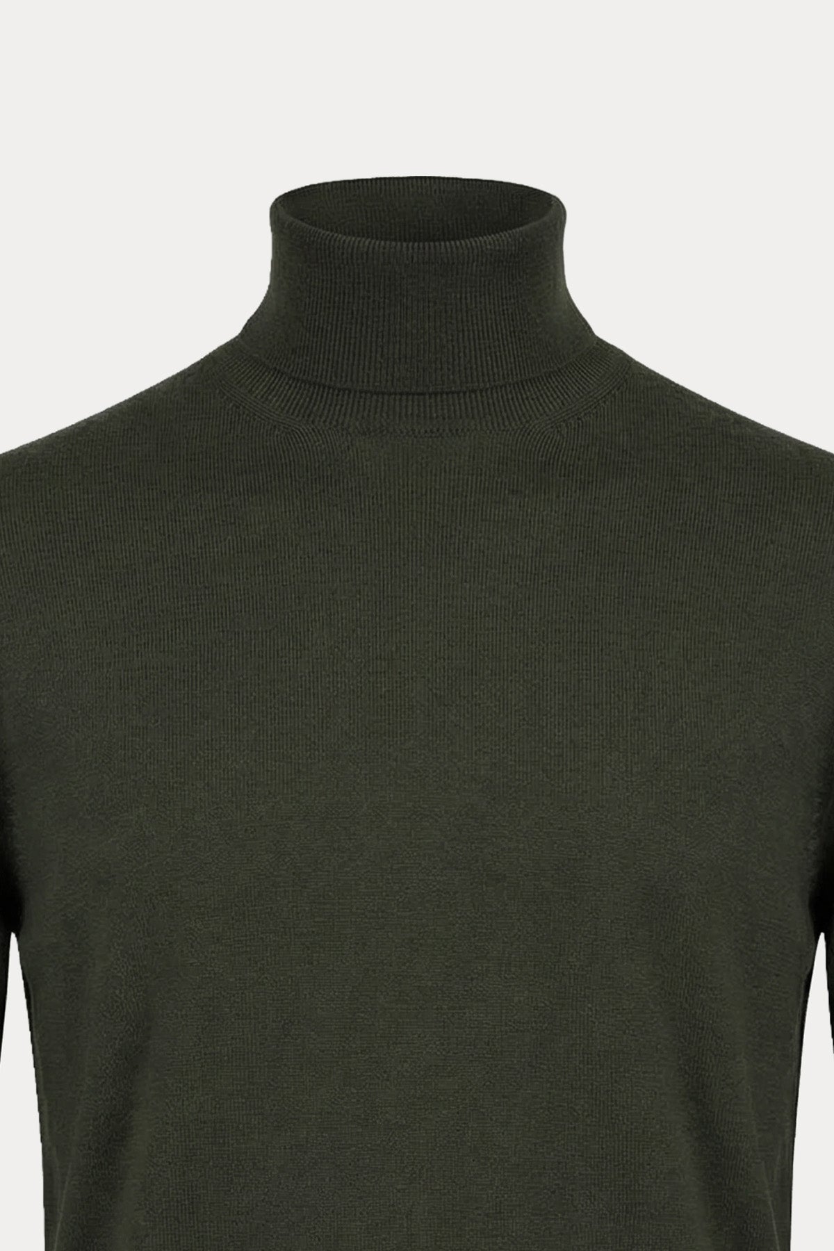 Gran Sasso Balıkçı Yaka İnce Örgü Yün Triko