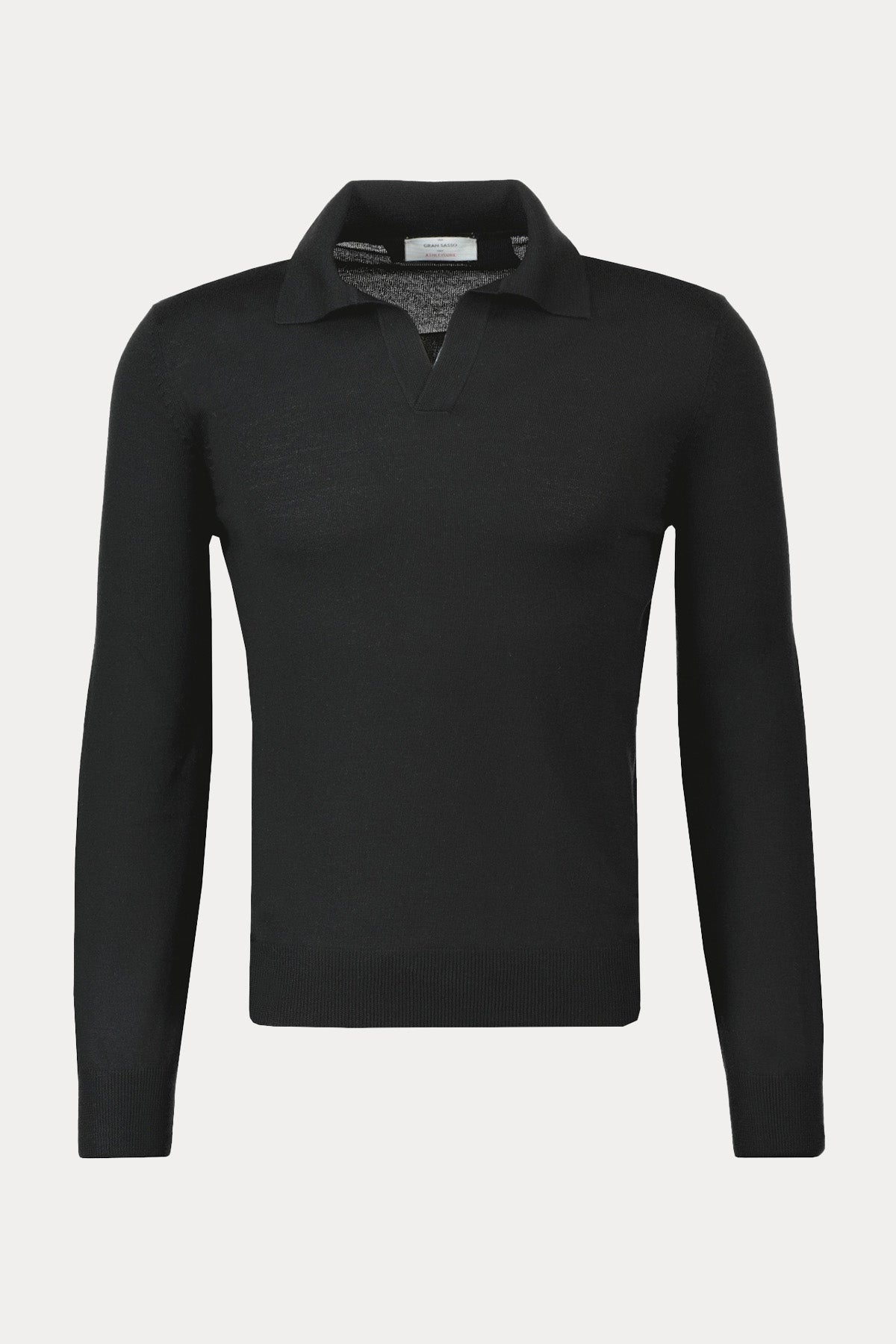 Gran Sasso Polo Yaka İnce Örgü Yün Triko