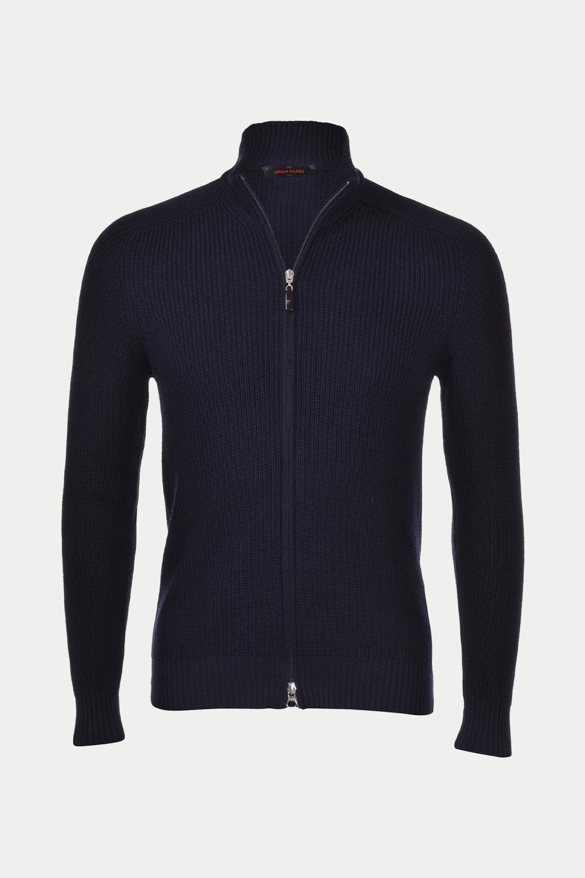 Gran Sasso Dik Yaka Su Geçirmez Örgü Yün Triko Ceket