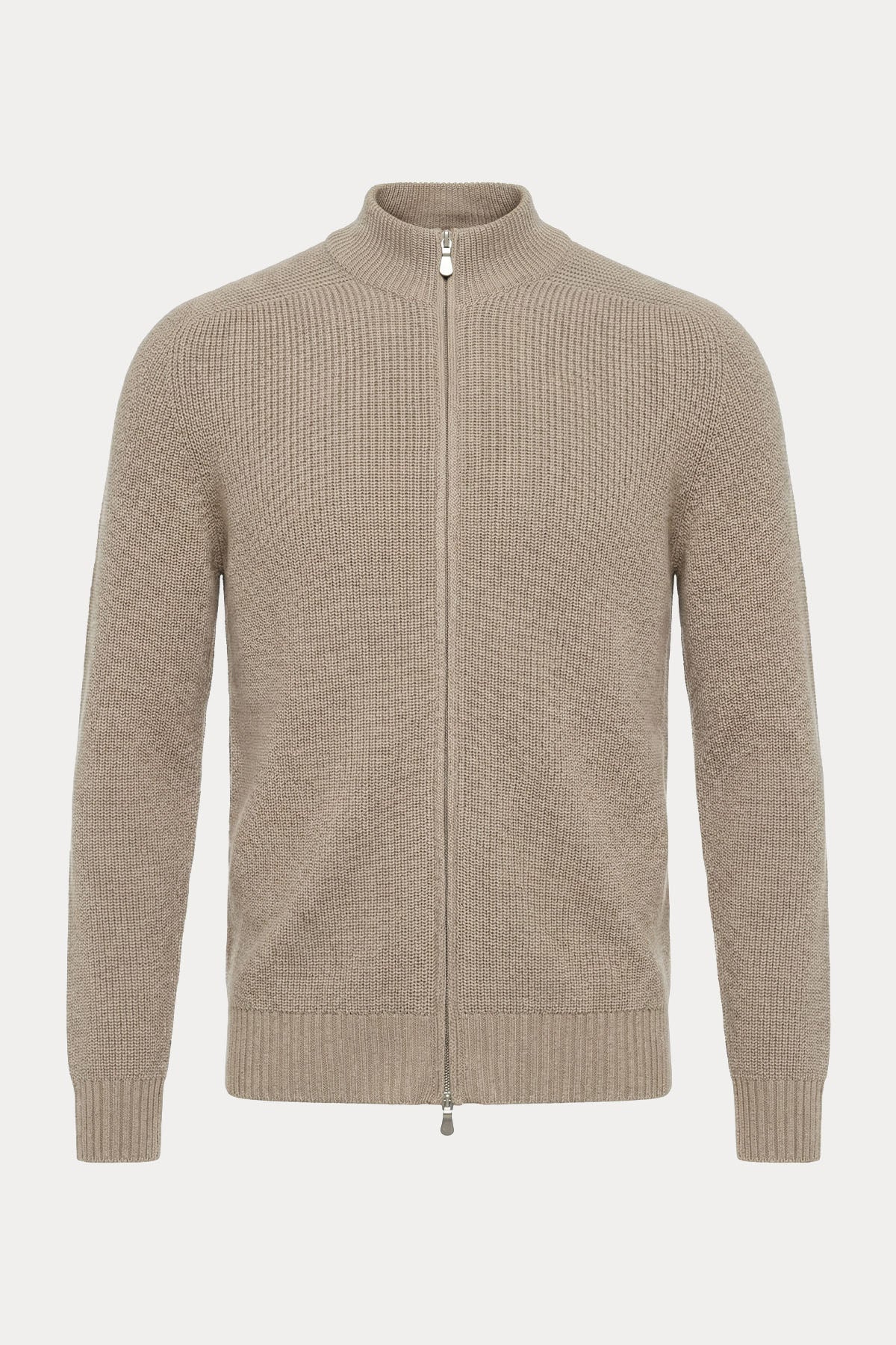 Gran Sasso Dik Yaka Su Geçirmez Örgü Yün Triko Ceket