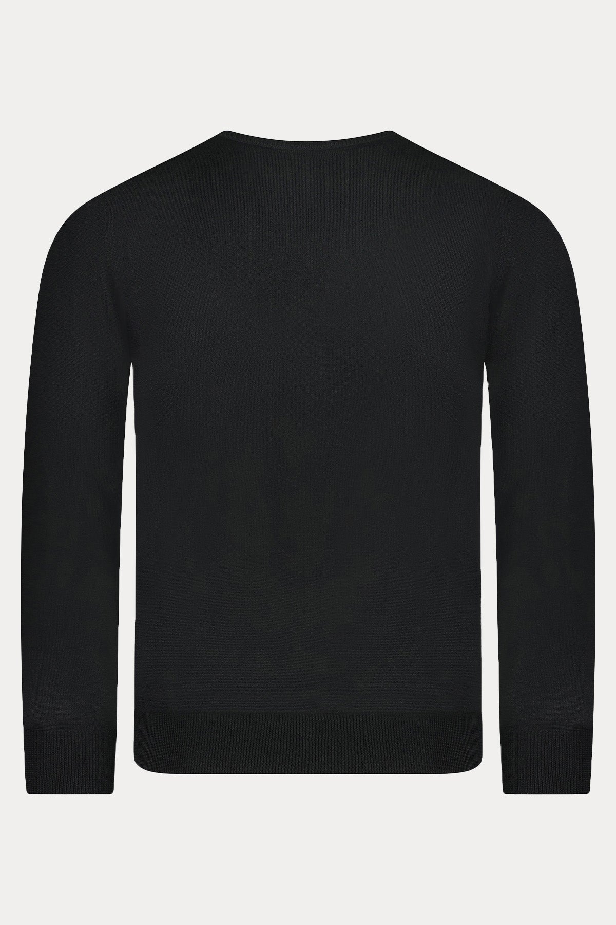 Gran Sasso Slim Fit V Yaka İnce Örgü Yün Triko