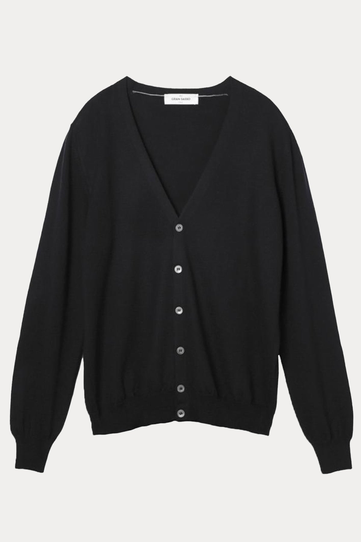 Gran Sasso V Yaka İnce Örgü Yün Triko Ceket