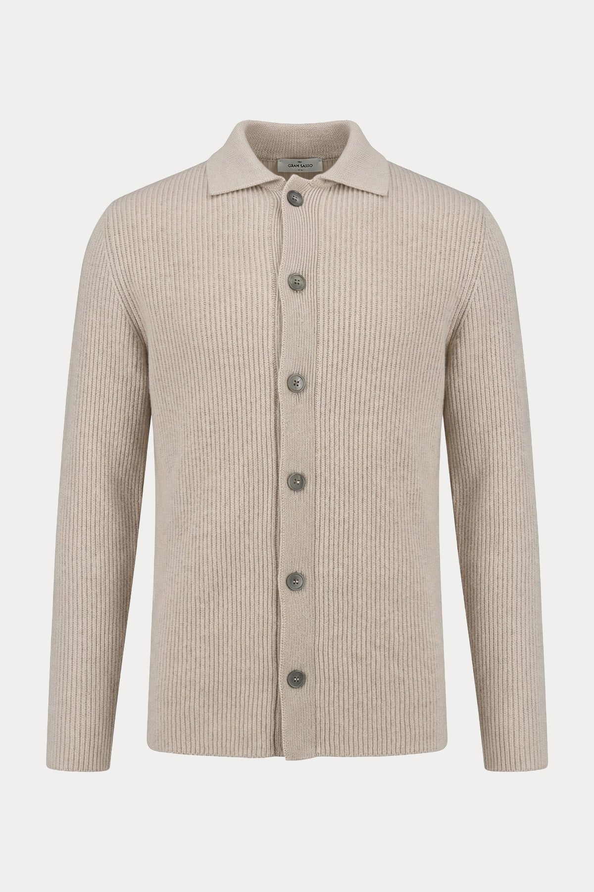Gran Sasso Klasik Yaka Kaşmir Örgü Yün Triko Ceket