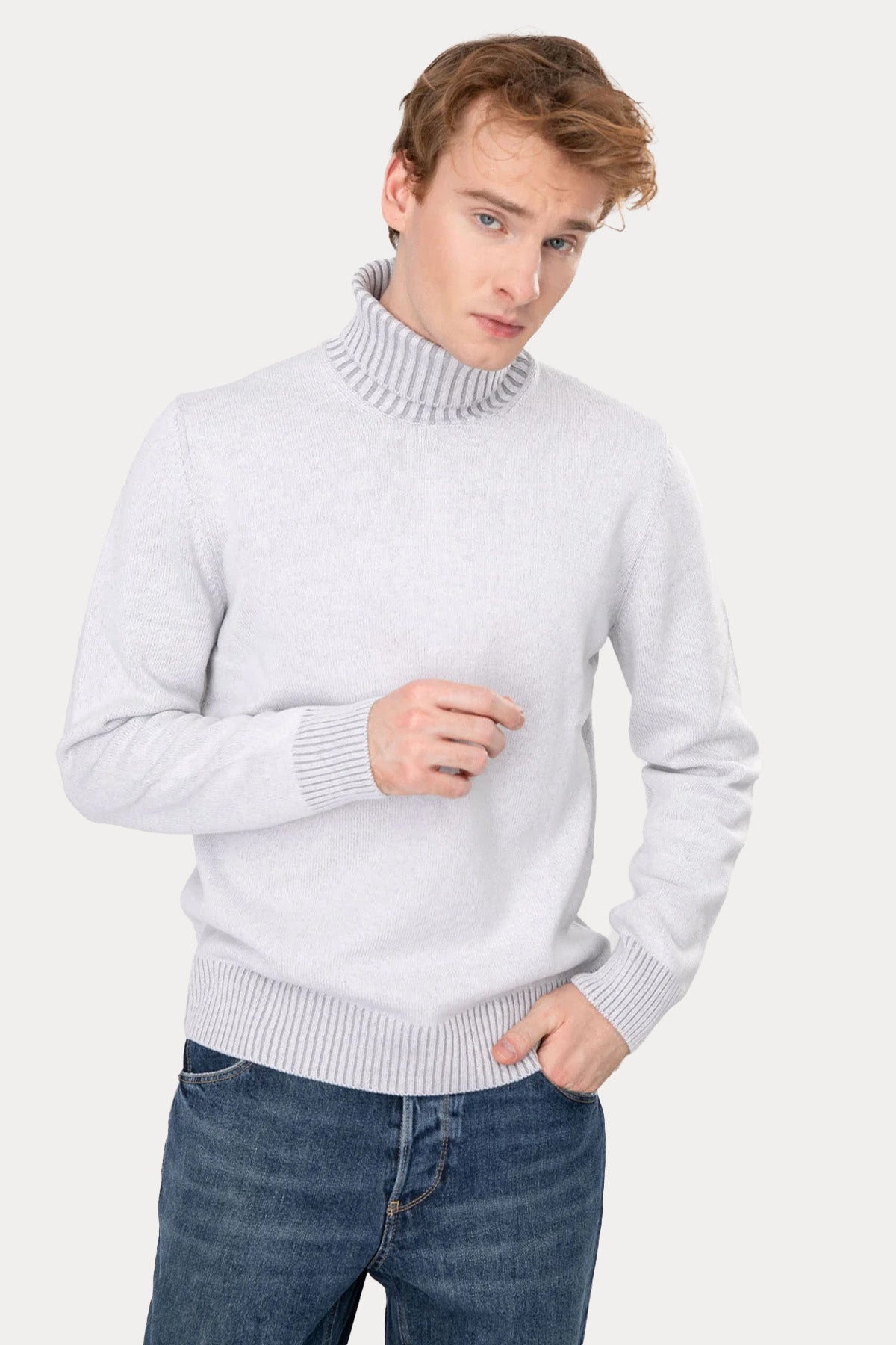 Gran Sasso Balıkçı Yaka Kaşmir Yün Örgü Triko