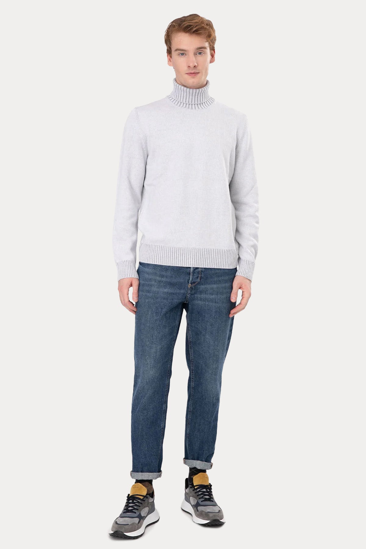 Gran Sasso Balıkçı Yaka Kaşmir Yün Örgü Triko