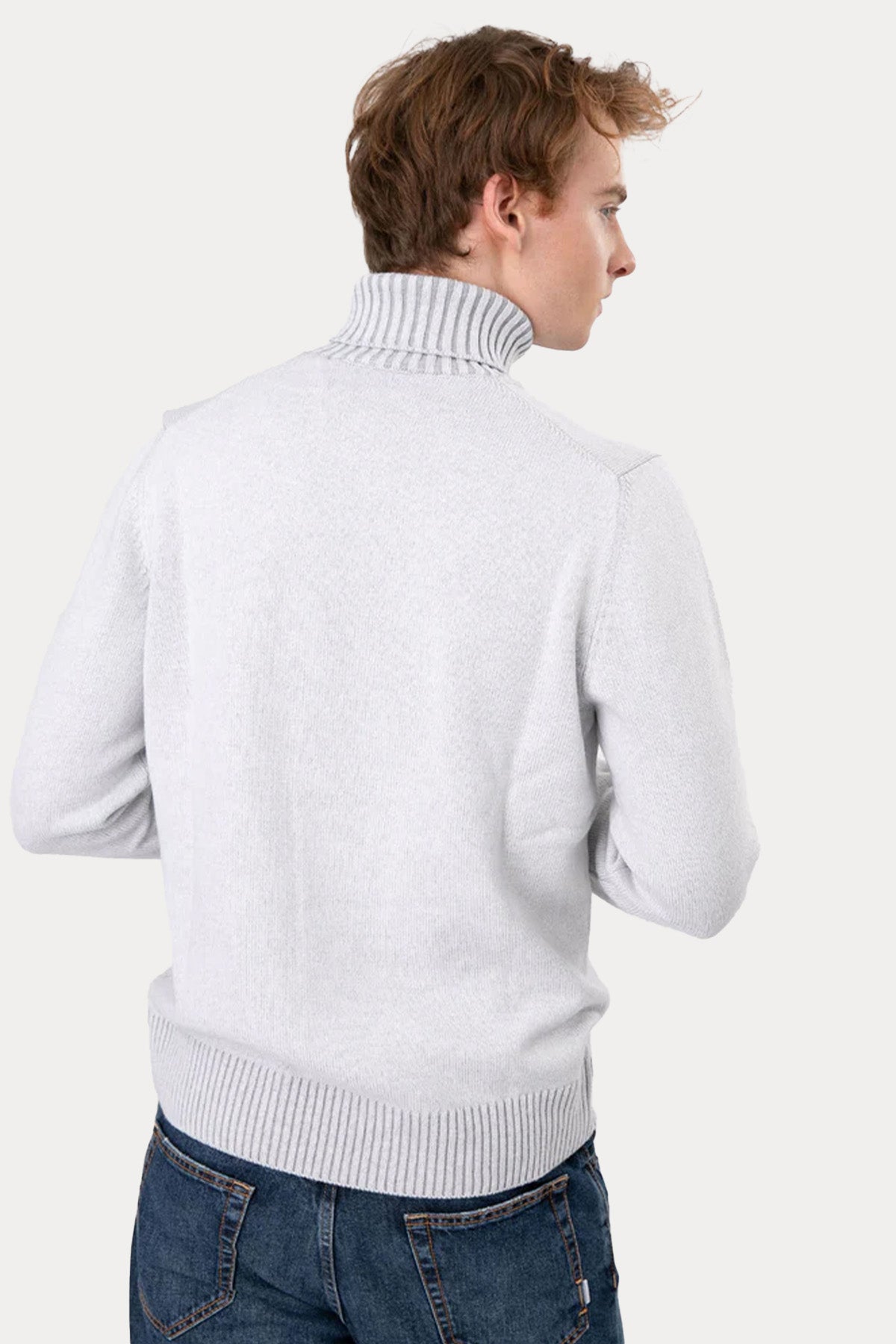 Gran Sasso Balıkçı Yaka Kaşmir Yün Örgü Triko