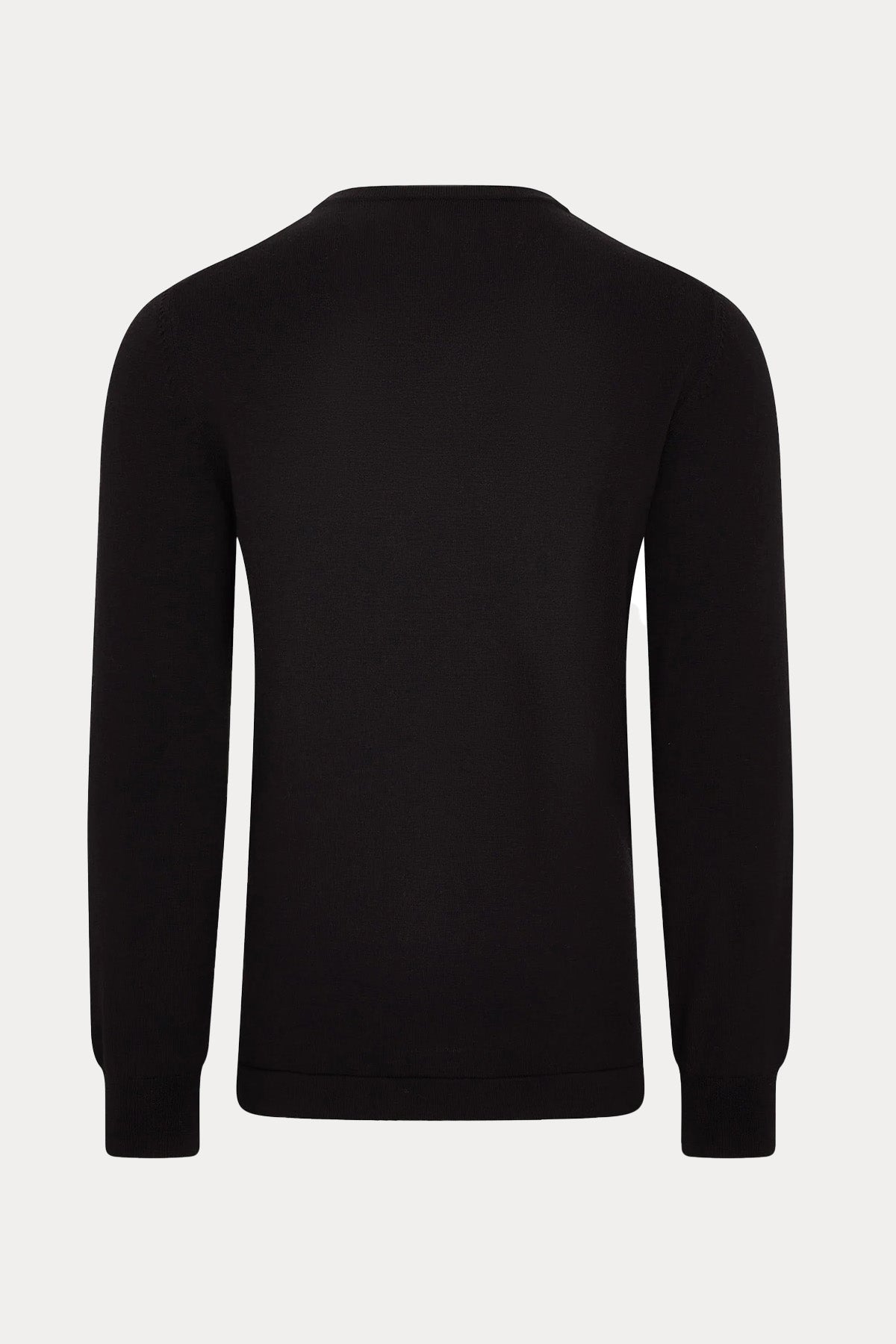 Gran Sasso Yuvarlak Yaka İnce Örgü Yün Triko