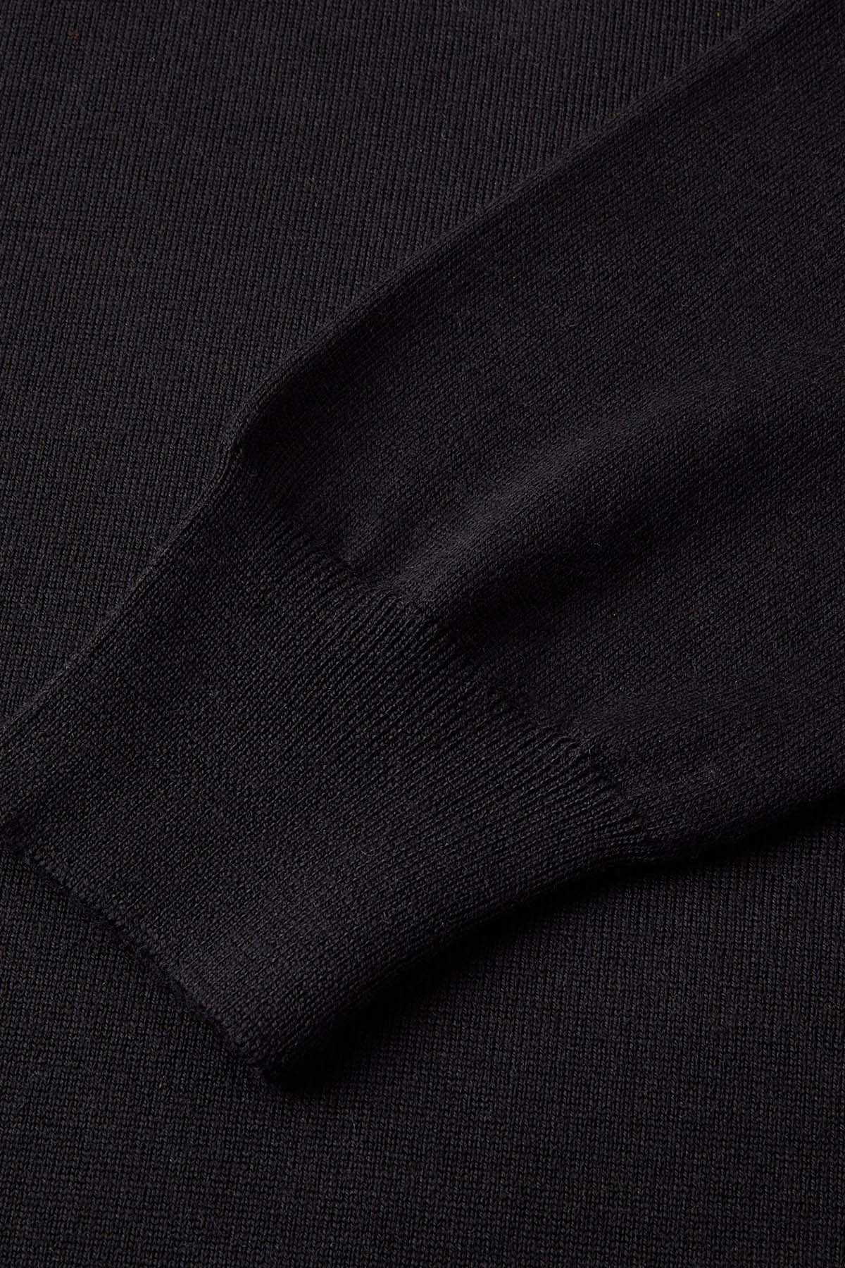 Gran Sasso Yuvarlak Yaka İnce Örgü Yün Triko