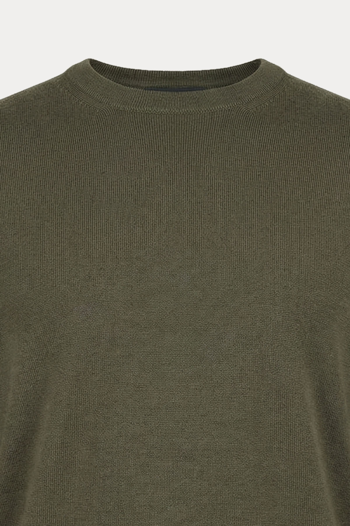 Gran Sasso Yuvarlak Yaka İnce Örgü Yün Triko