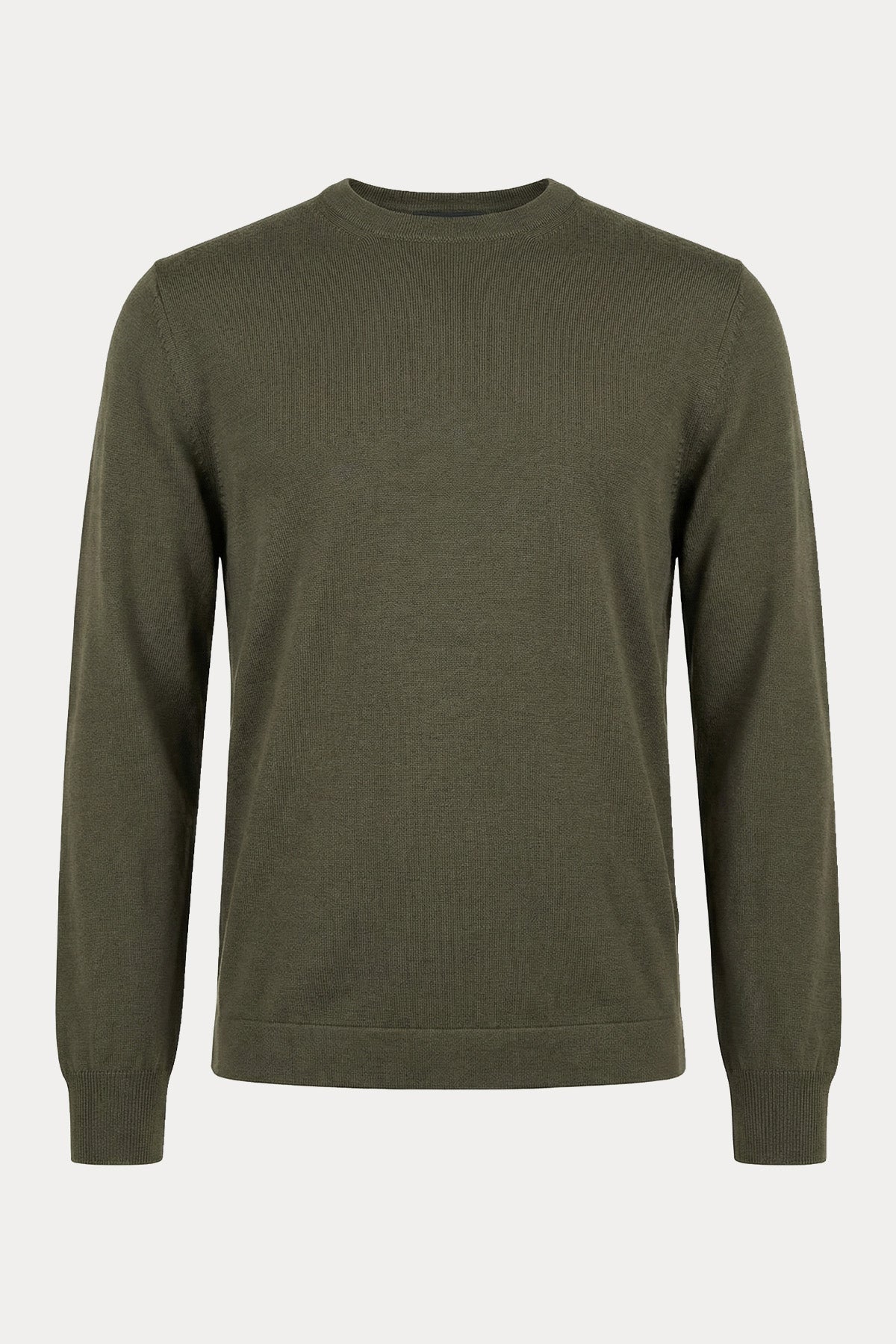 Gran Sasso Yuvarlak Yaka İnce Örgü Yün Triko