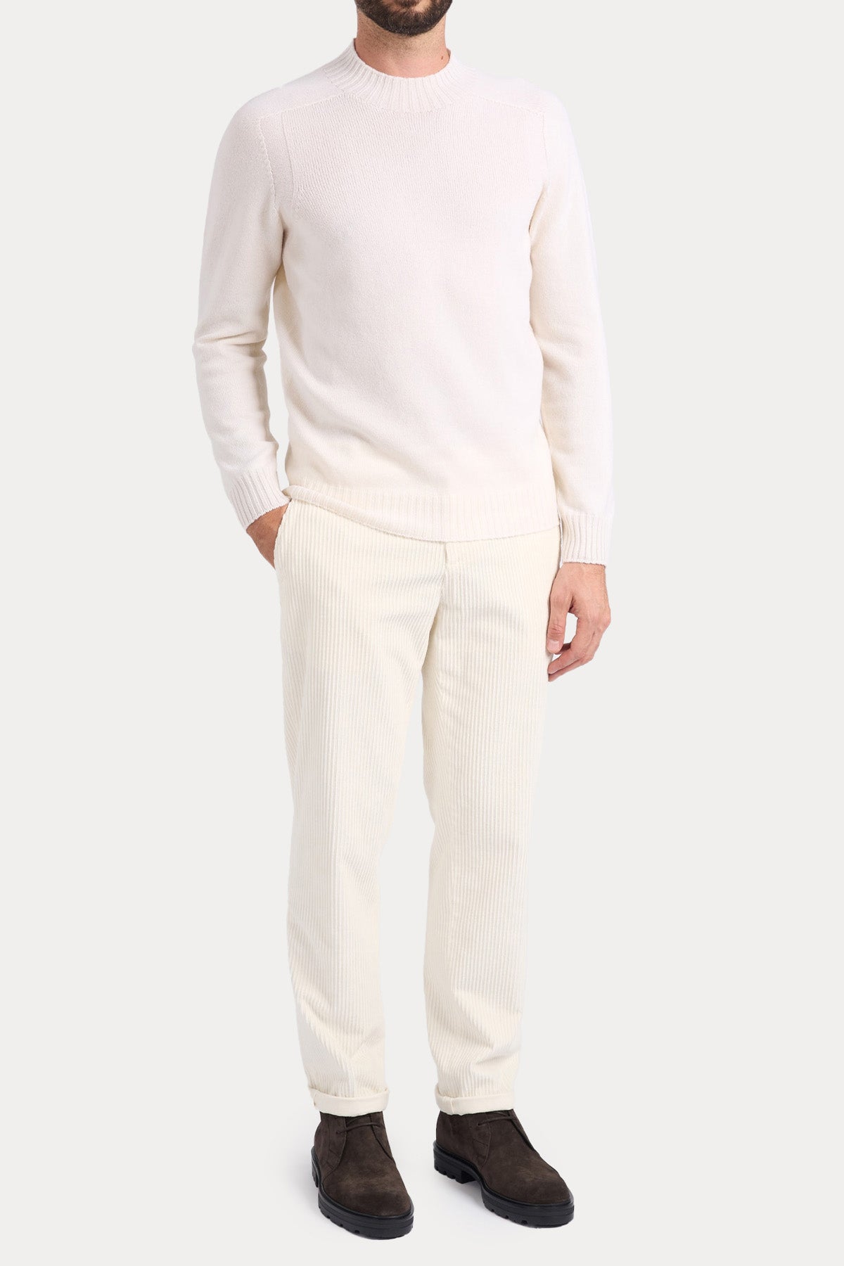 Gran Sasso Perkins Yaka Örgü Yün Triko