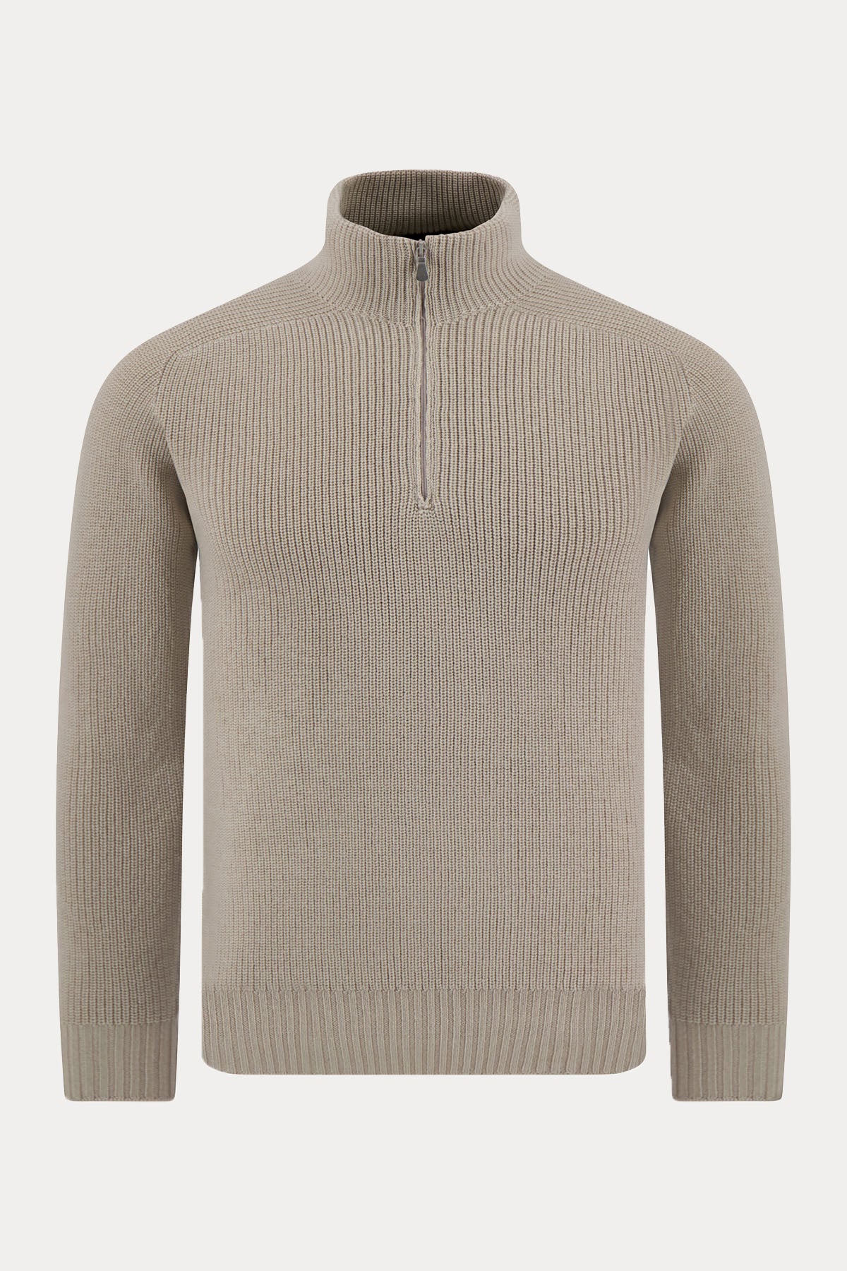 Gran Sasso Fermuarlı Dik Yaka Örgü Su Geçirmez Triko