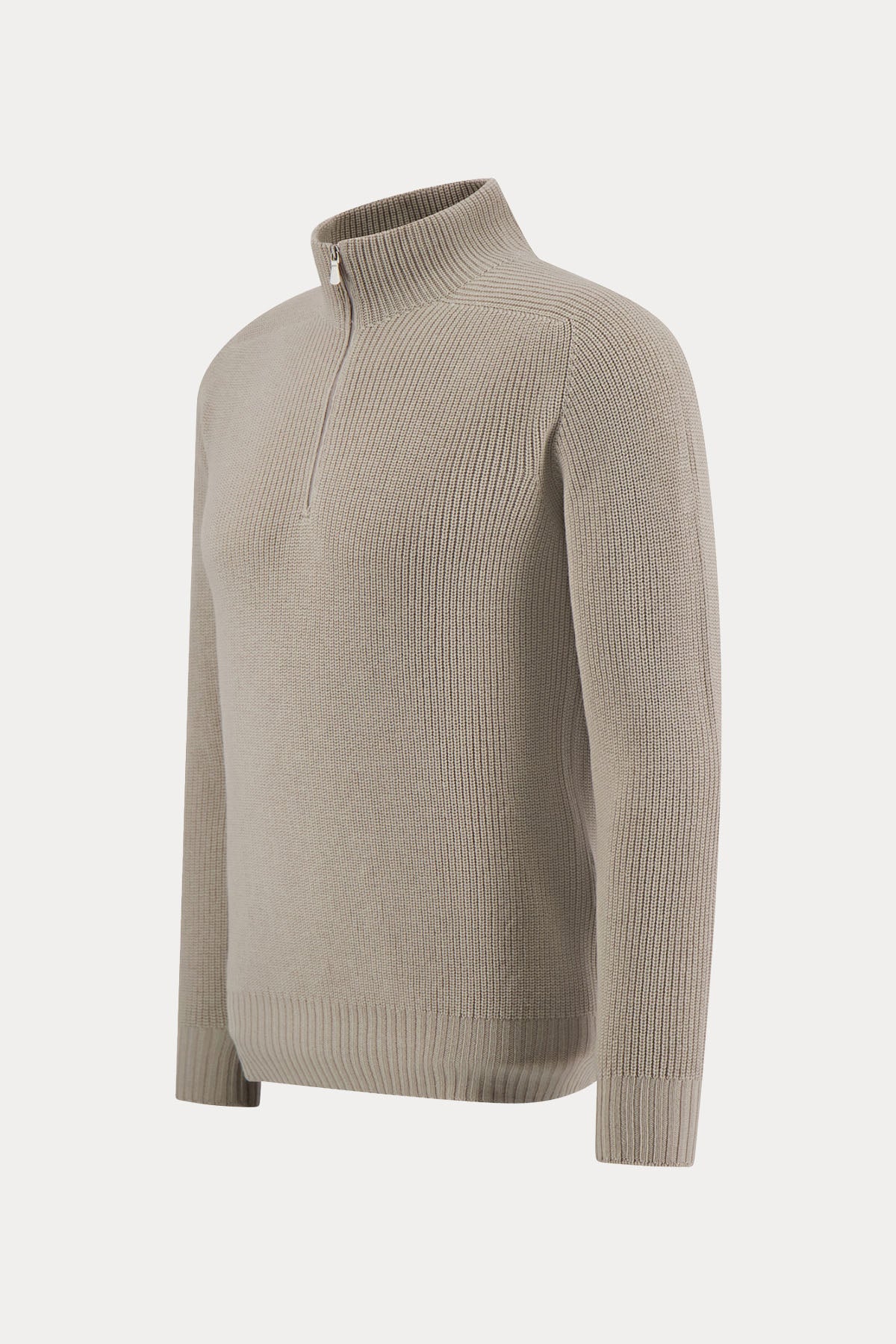 Gran Sasso Fermuarlı Dik Yaka Örgü Su Geçirmez Triko