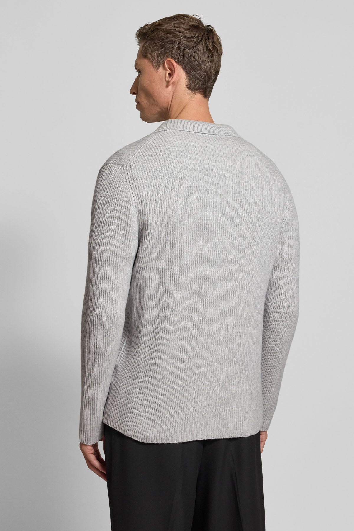 Gran Sasso Klasik Yaka Kaşmir Örgü Yün Triko Ceket